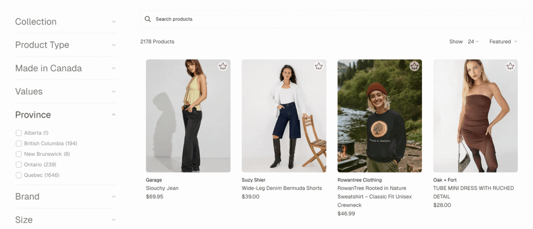 New This Week: Filter by Province, Brand Collections, and More