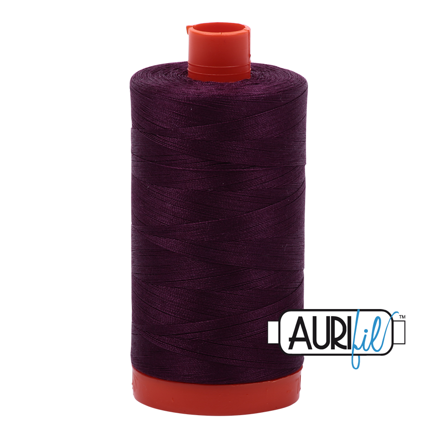 Aurifil Thread - Very Dark Eggplant 1240 - 50 wt