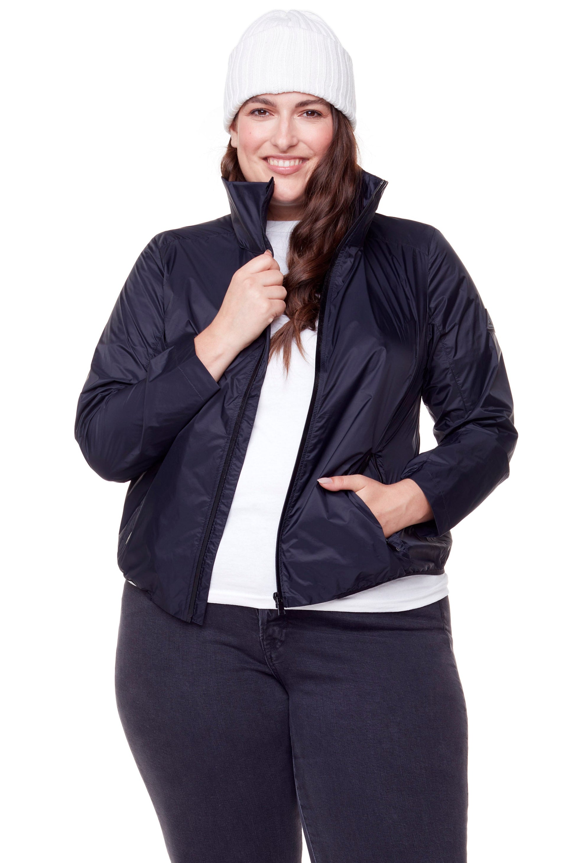 PELLY PLUS | VESTE COUPE-VENT ULTRA-LÉGÈRE (RECYCLÉE) POUR FEMME, NOIRE (TAILLE GRANDE)