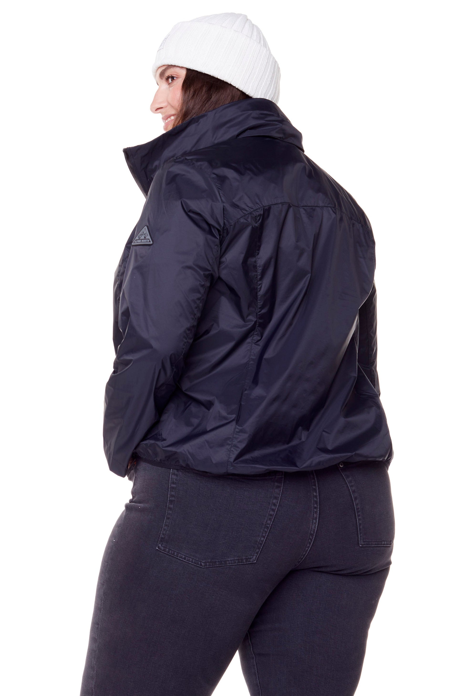 PELLY PLUS | VESTE COUPE-VENT ULTRA-LÉGÈRE (RECYCLÉE) POUR FEMME, NOIRE (TAILLE GRANDE)