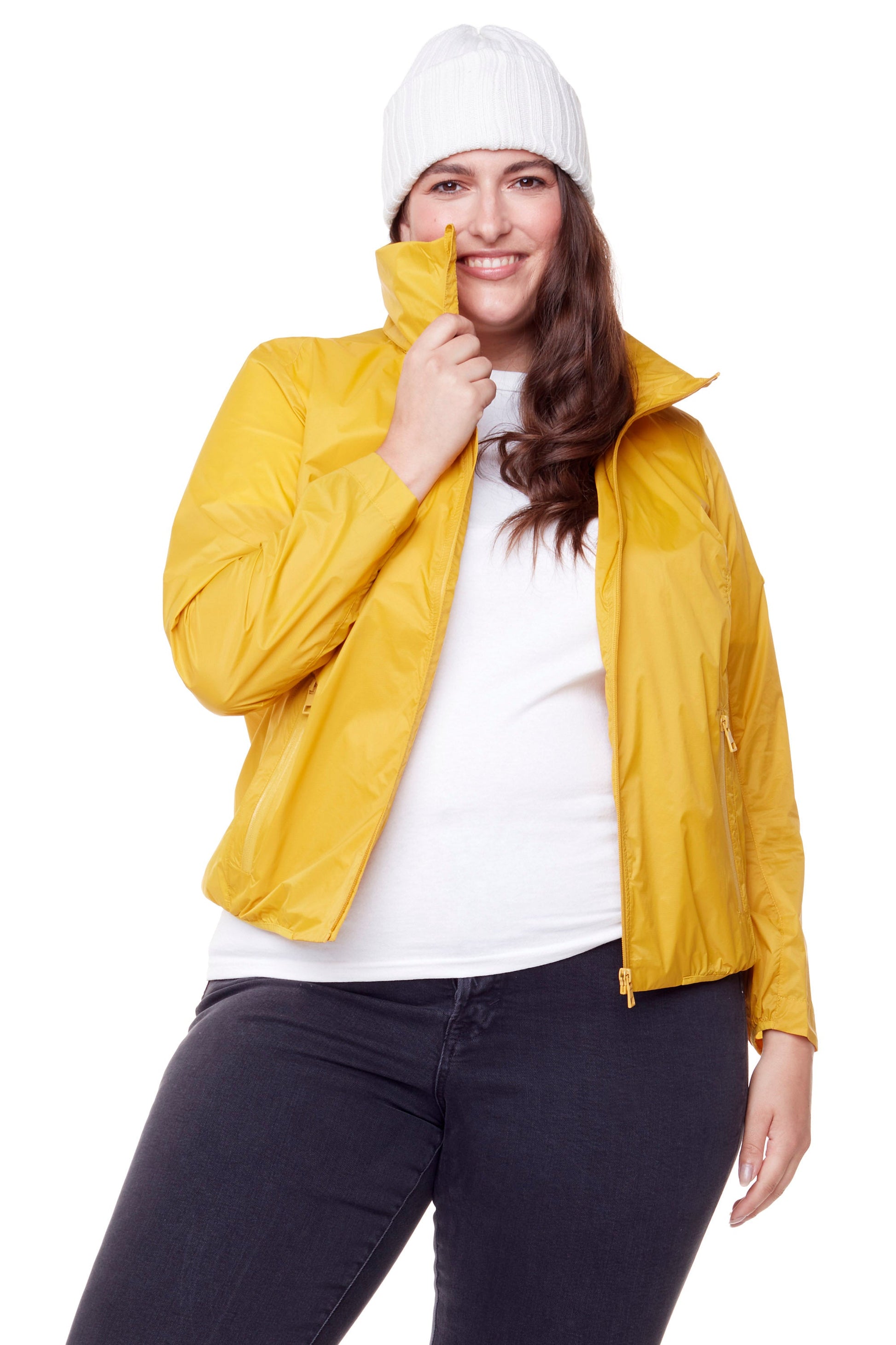 PELLY PLUS | VESTE COUPE-VENT ULTRA-LÉGÈRE (RECYCLÉE) POUR FEMME, JAUNE (TAILLE GRANDE)
