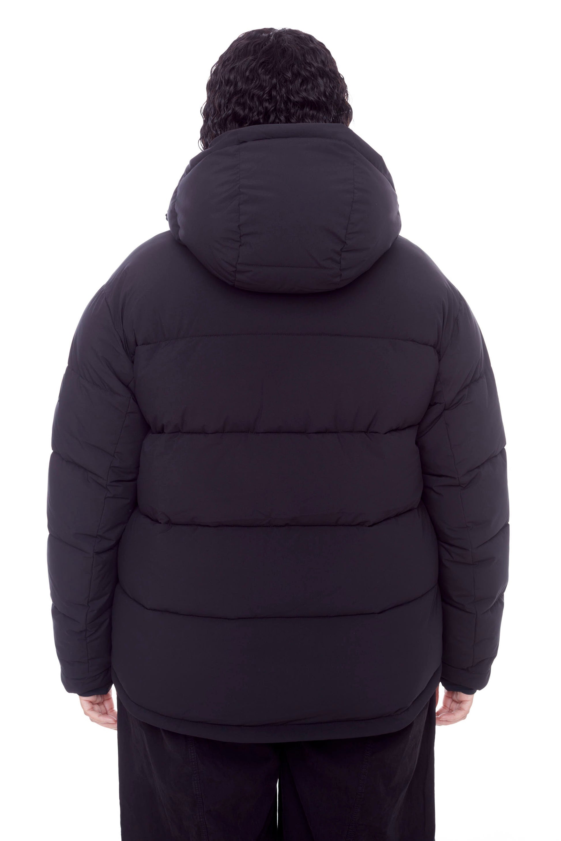 FORILLON PLUS | DOUDOUNE COURTE MATELASSÉE EN DUVET VÉGAN (RECYCLÉE) POUR FEMME, NOIR (TAILLE GRANDE)