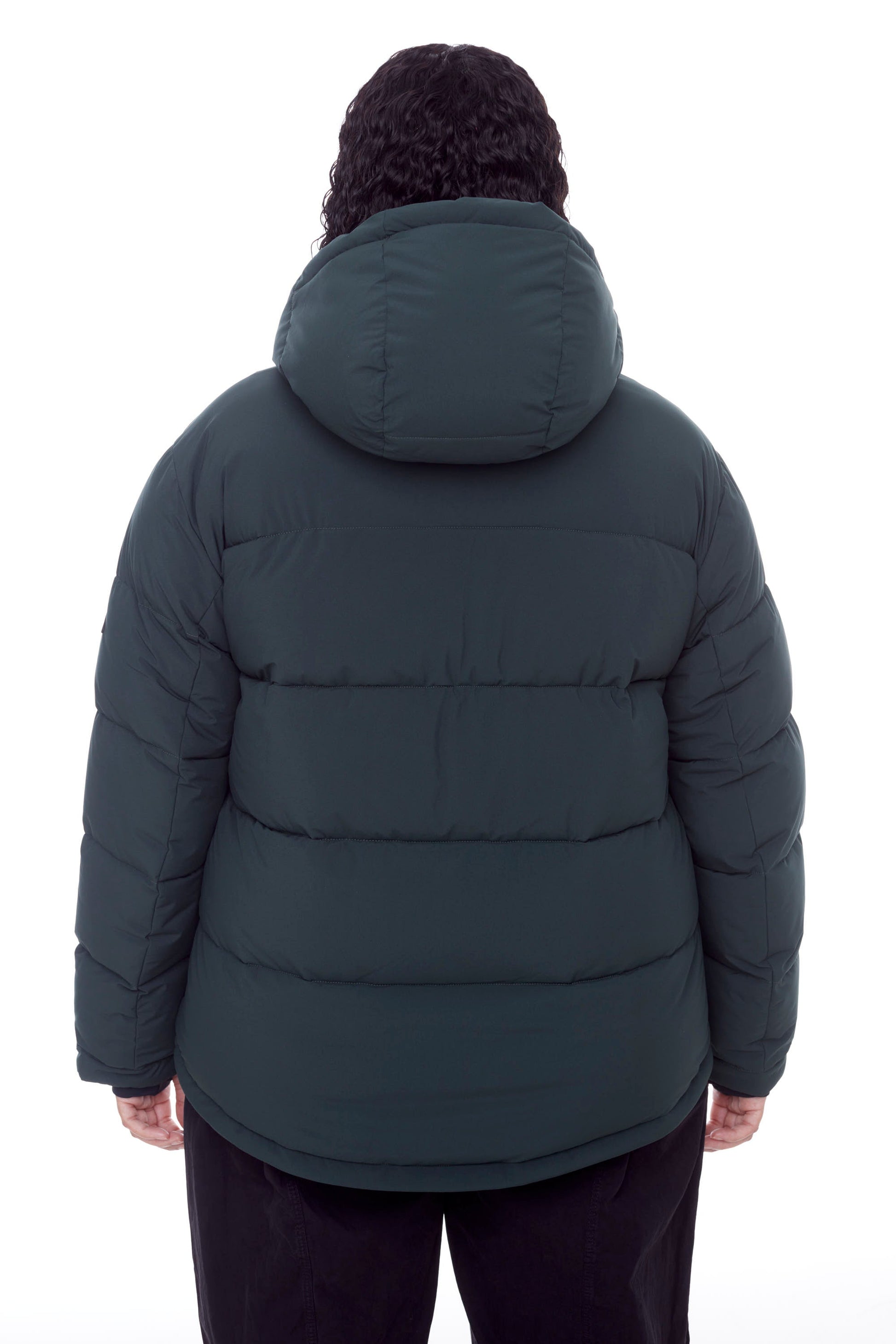 FORILLON PLUS | DOUDOUNE COURTE MATELASSÉE EN DUVET VÉGAN (RECYCLÉE) POUR FEMME, VERT FONCÉ (TAILLE GRANDE)