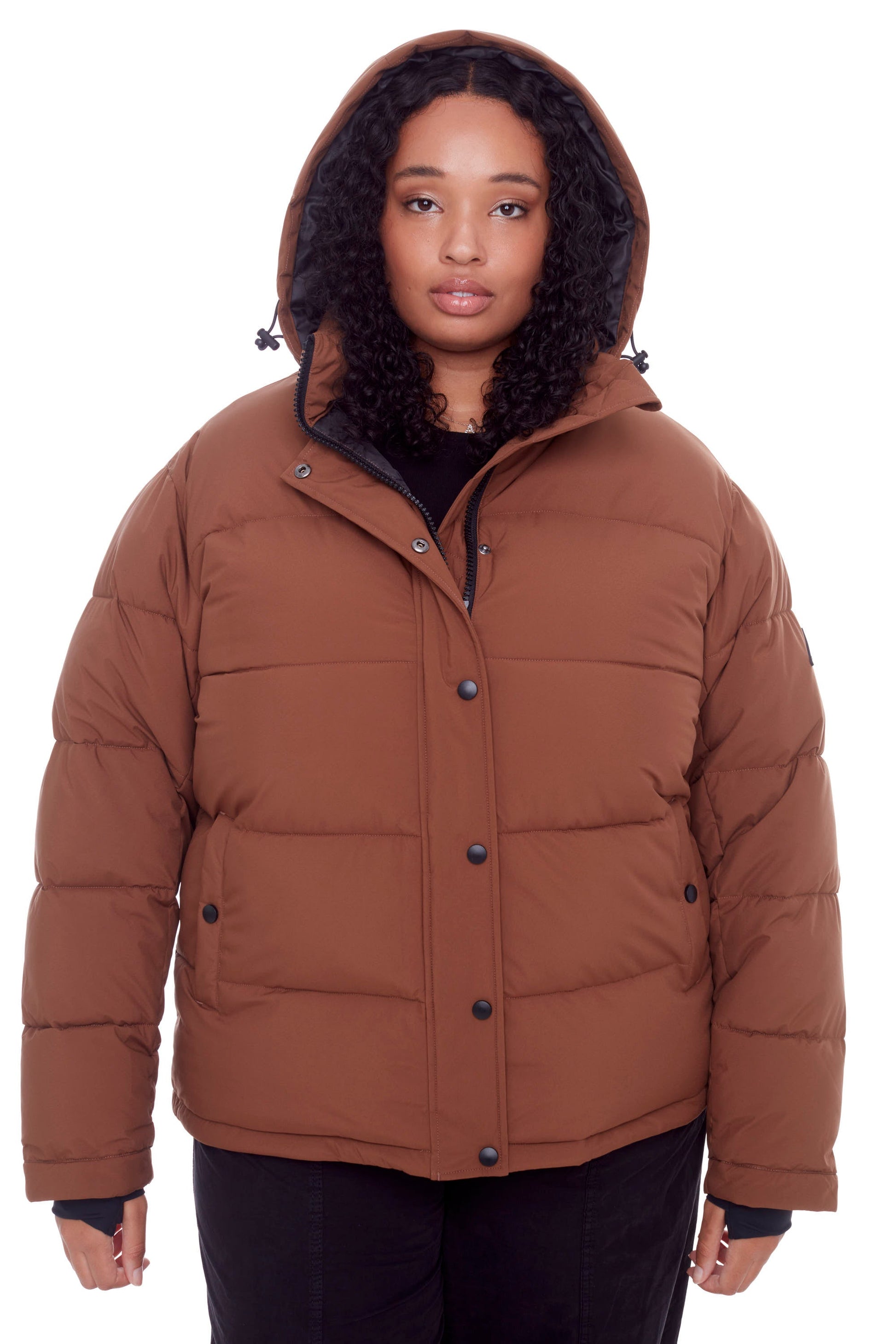 FORILLON PLUS | DOUDOUNE COURTE MATELASSÉE EN DUVET VÉGAN (RECYCLÉE) POUR FEMME, ÉRABLE (TAILLE GRANDE)