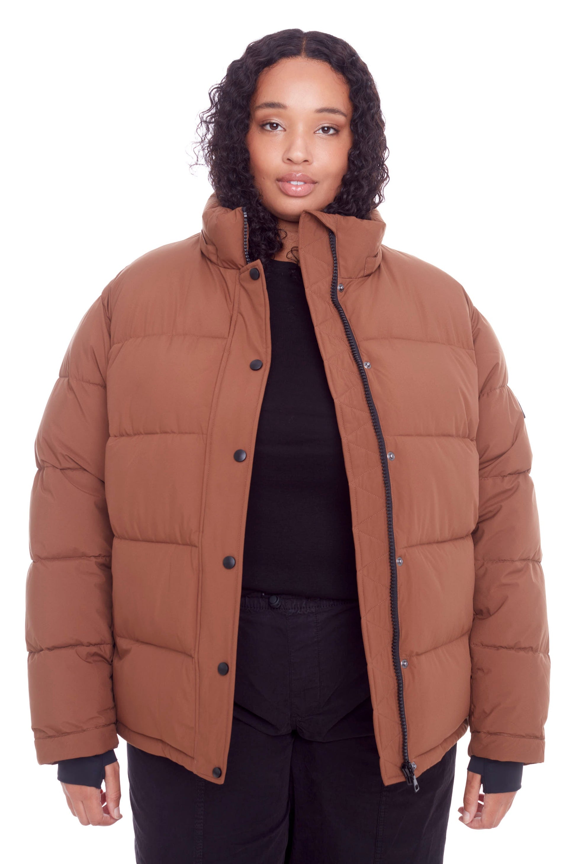 FORILLON PLUS | DOUDOUNE COURTE MATELASSÉE EN DUVET VÉGAN (RECYCLÉE) POUR FEMME, ÉRABLE (TAILLE GRANDE)