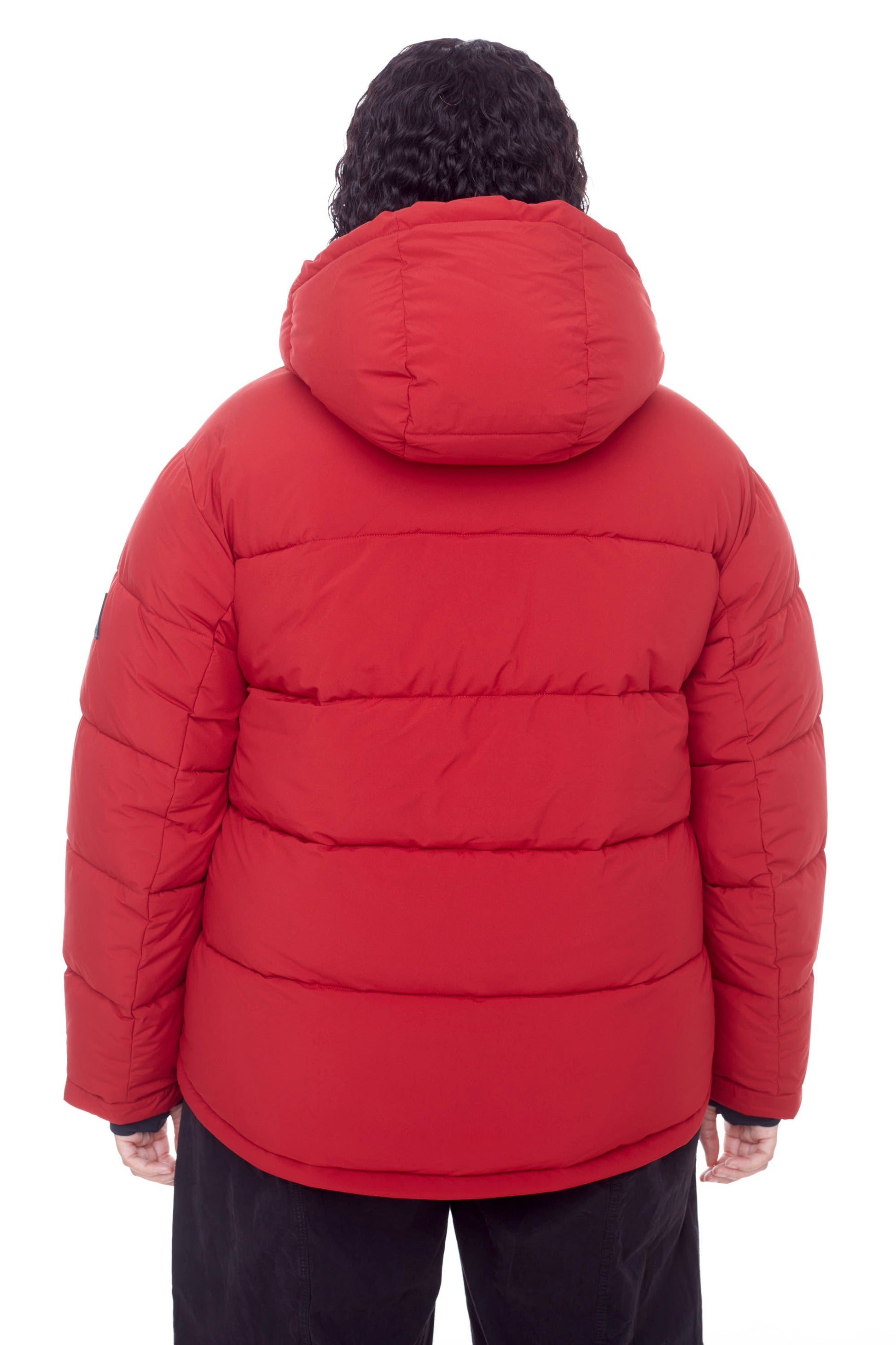 FORILLON PLUS | DOUDOUNE COURTE MATELASSÉE EN DUVET VÉGAN (RECYCLÉE) POUR FEMME, ROUGE FONCÉ (TAILLE GRANDE)