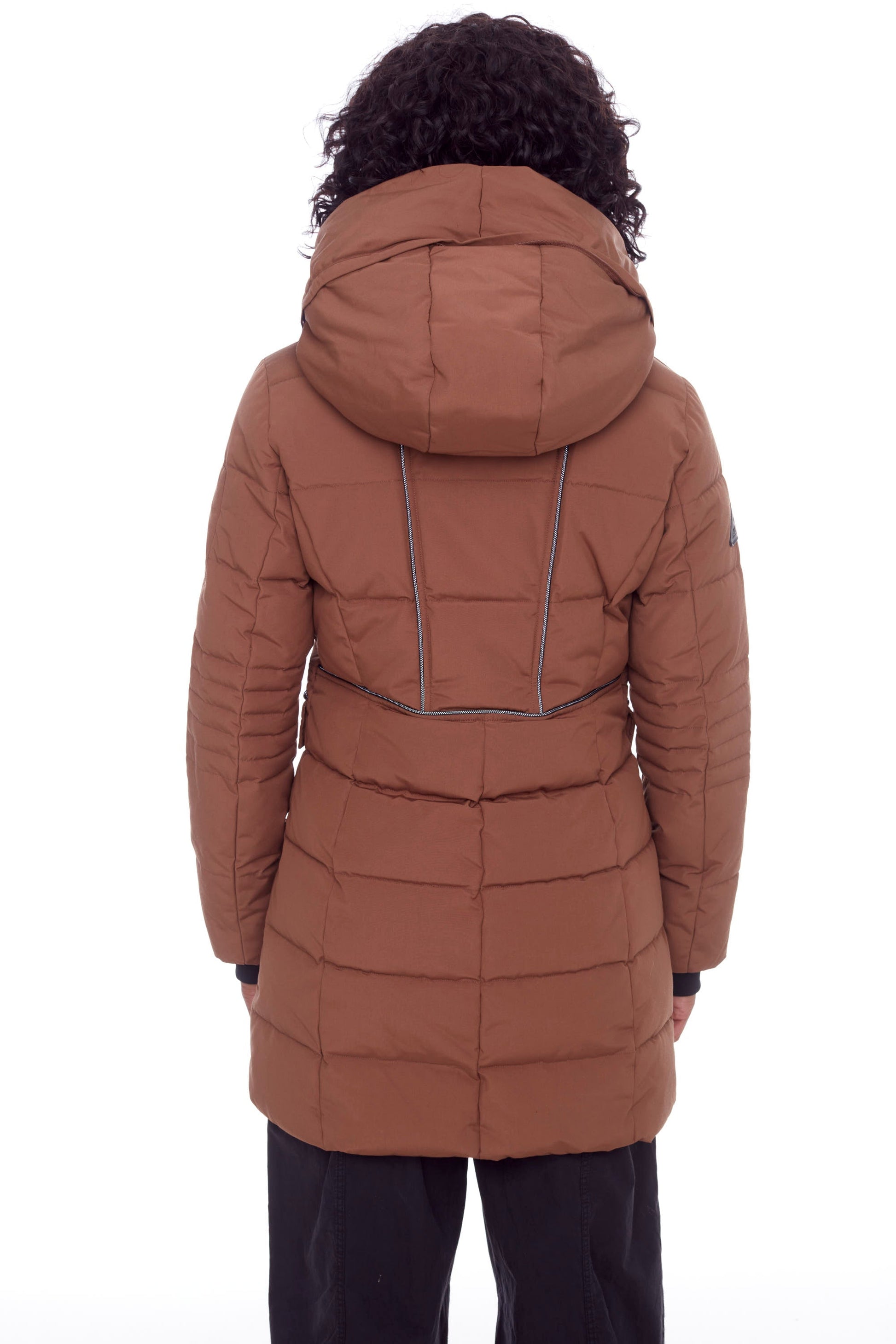 KOOTNEY | PARKA MI-LONGUE EN DUVET VÉGAN (RECYCLÉE) POUR FEMME, ÉRABLE