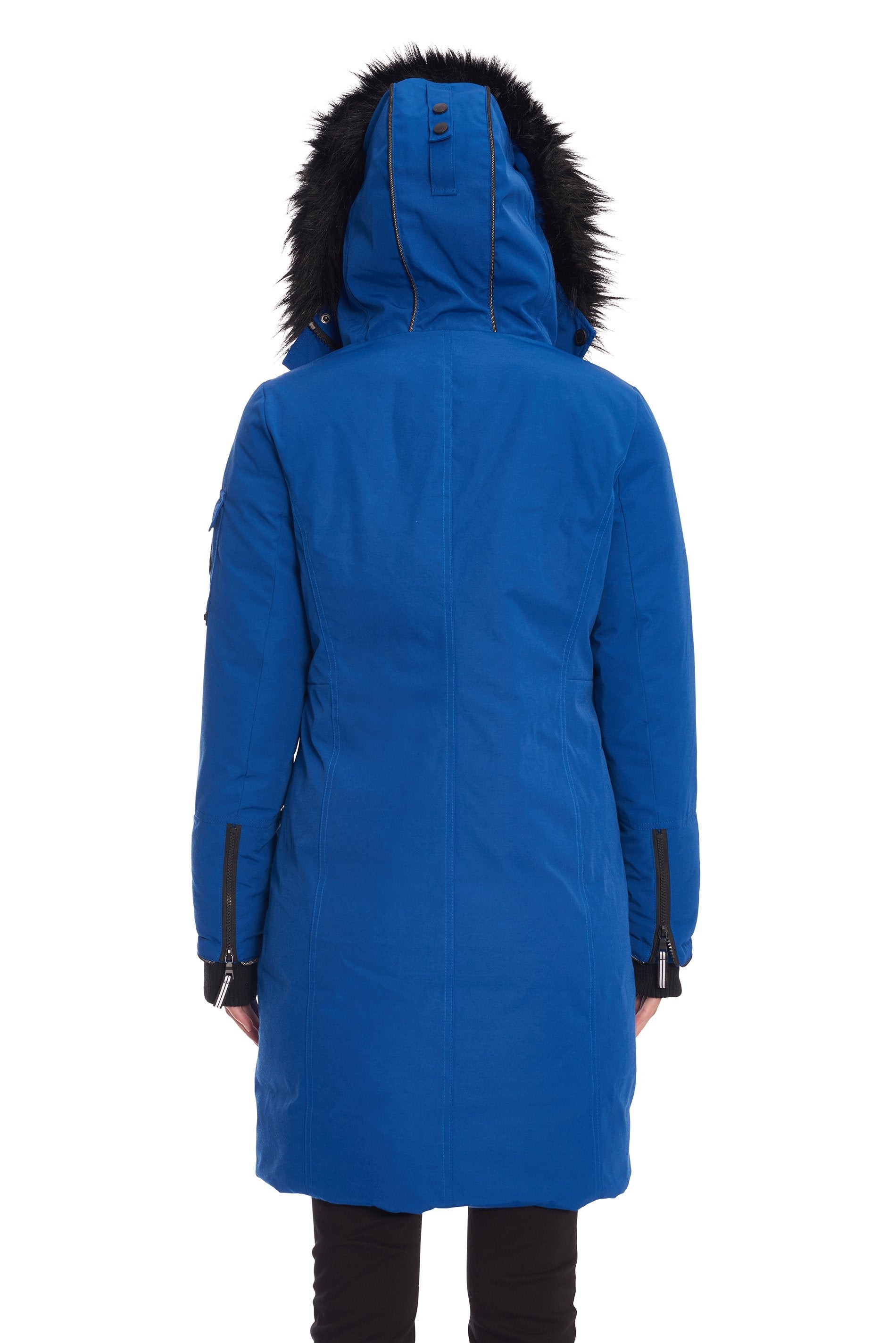 LAURENTIAN | PARKA LONGUE EN DUVET VÉGAN (RECYCLÉE) POUR FEMMES, COBALT