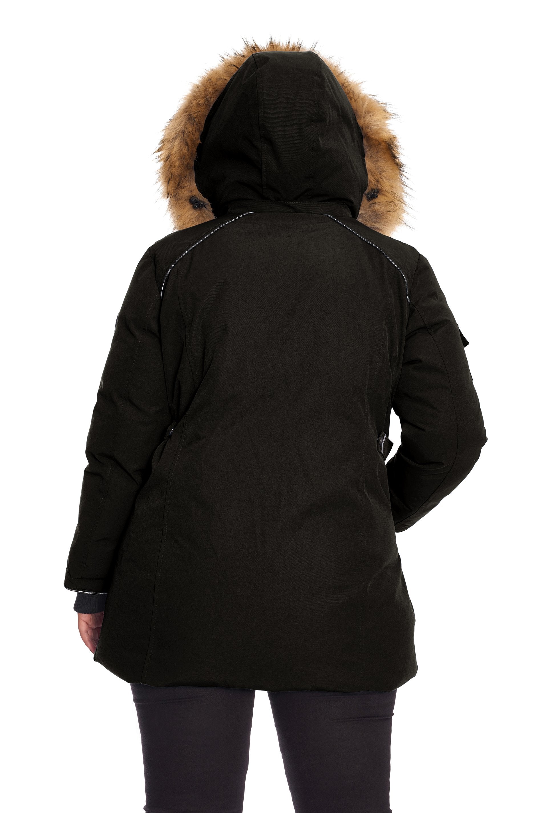 GLACIER PLUS | WOMEN'S VEGAN DOWN (RECYCLED) PARKA, BLACK (PLUS SIZE)
