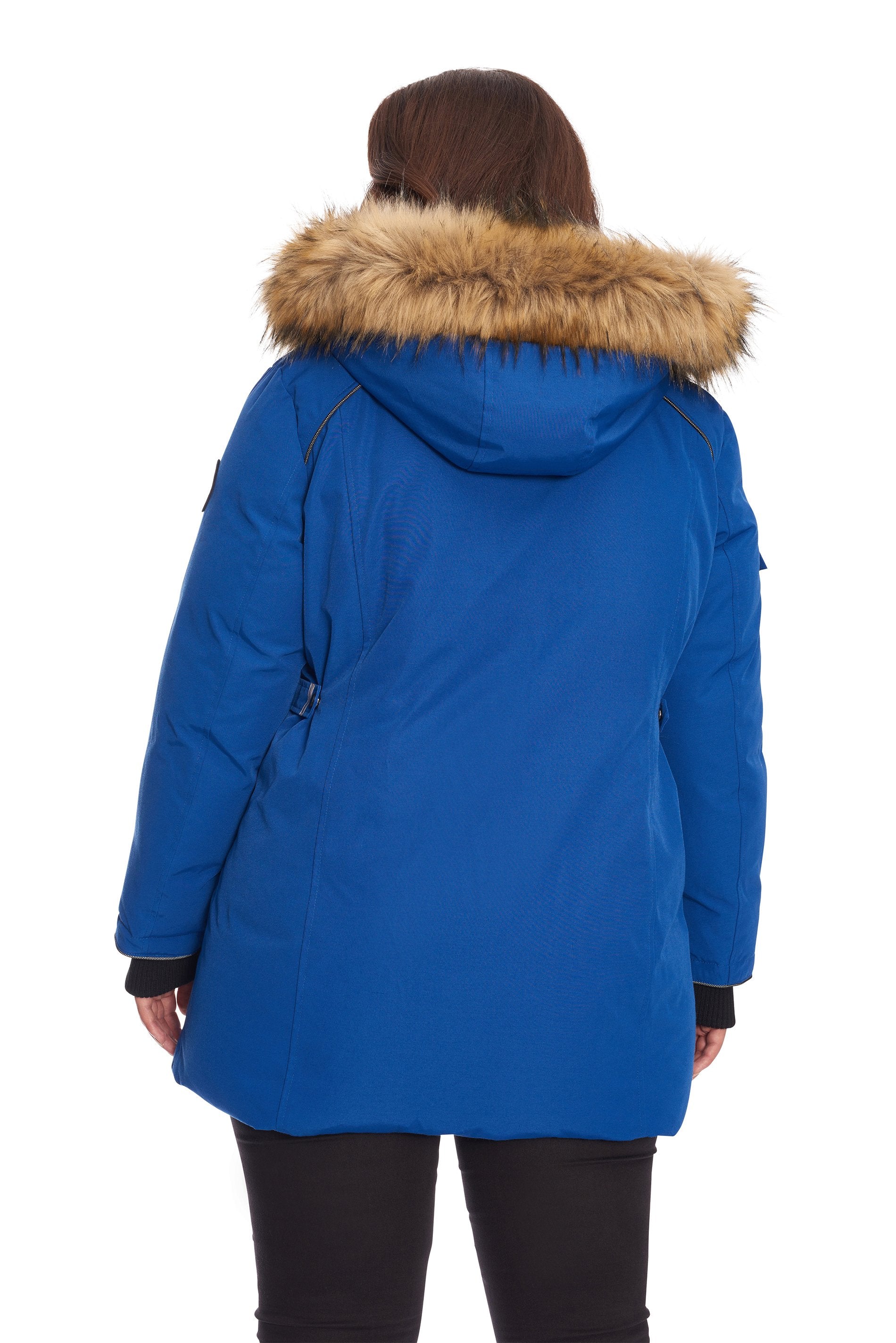 GLACIER PLUS | PARKA FEMME EN DUVET VÉGAN (RECYCLÉE), COBALT (TAILLE GRANDE)