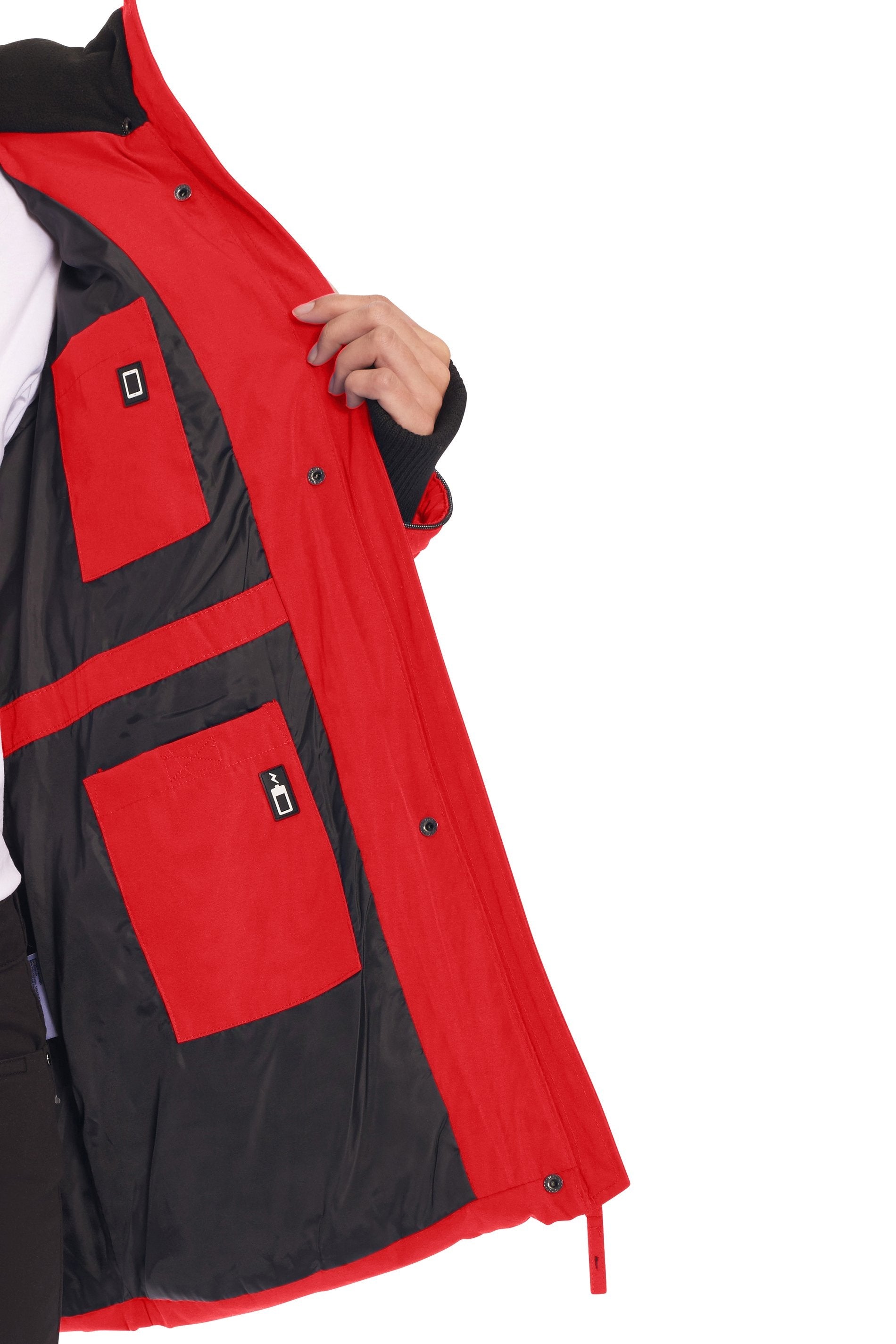 GLACIER | PARKA EN DUVET VÉGAN (RECYCLÉE) POUR FEMME, CRIMSON