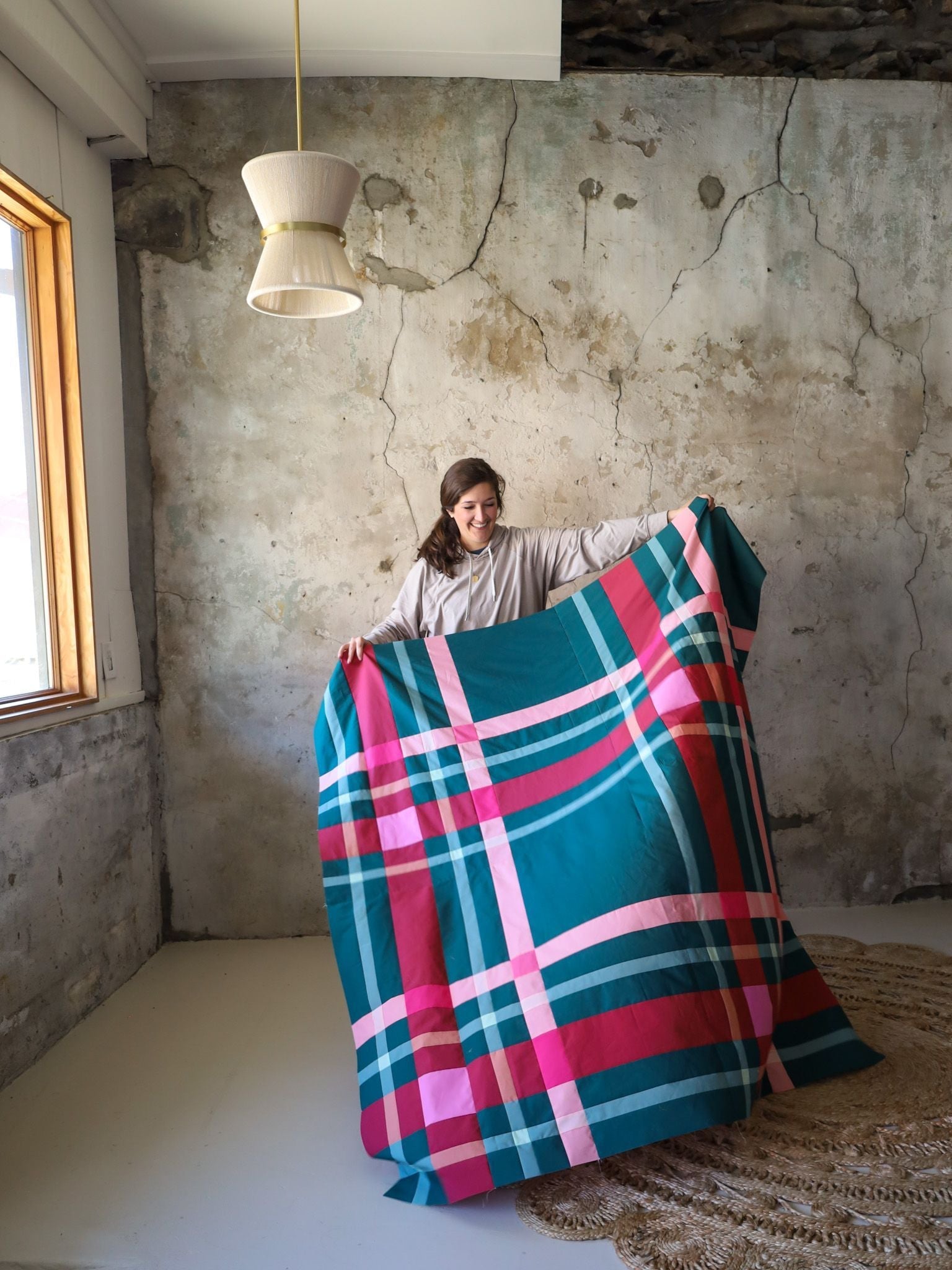 Upscale Plaid Quilt Kit - Christmas colours
