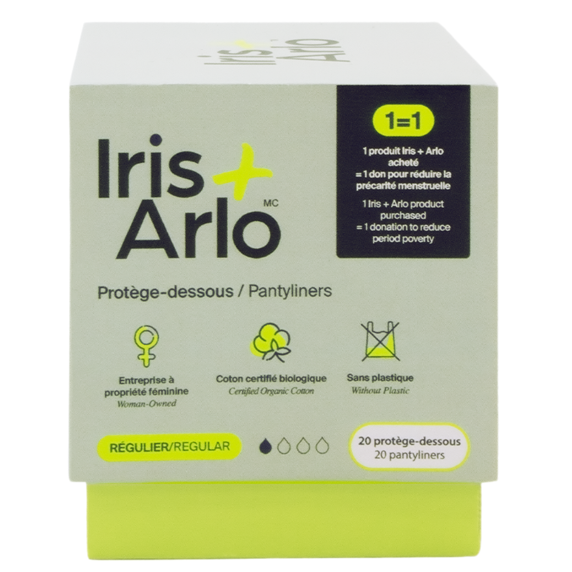 Protège-slips 100 % coton biologique