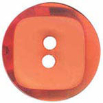 Elan ; Bouton à 2 trous, orange, 18 mm