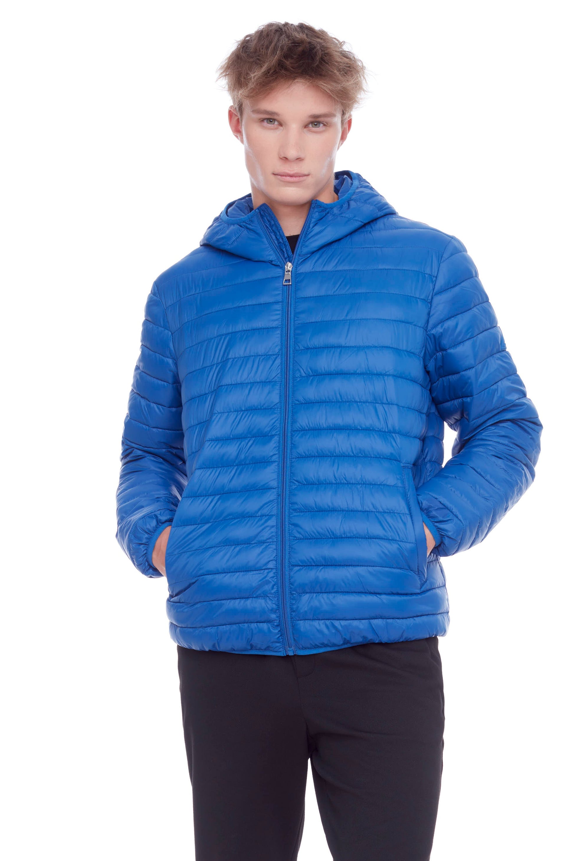 YOHO HOMMES | DOUDOUNE LÉGÈRE ET COMPACTE EN DUVET VÉGAN (RECYCLÉE) POUR HOMMES, COBALT
