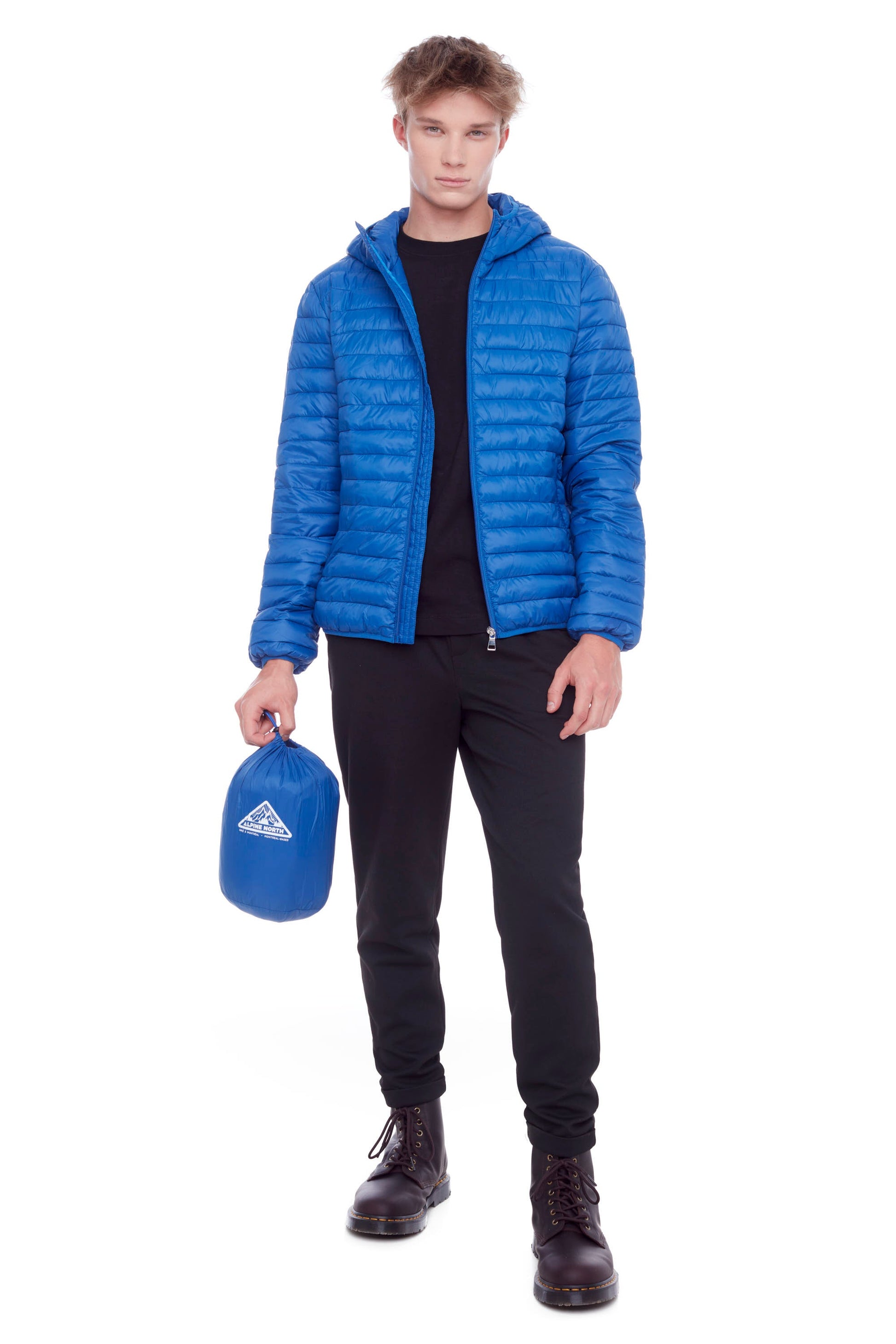 YOHO HOMMES | DOUDOUNE LÉGÈRE ET COMPACTE EN DUVET VÉGAN (RECYCLÉE) POUR HOMMES, COBALT