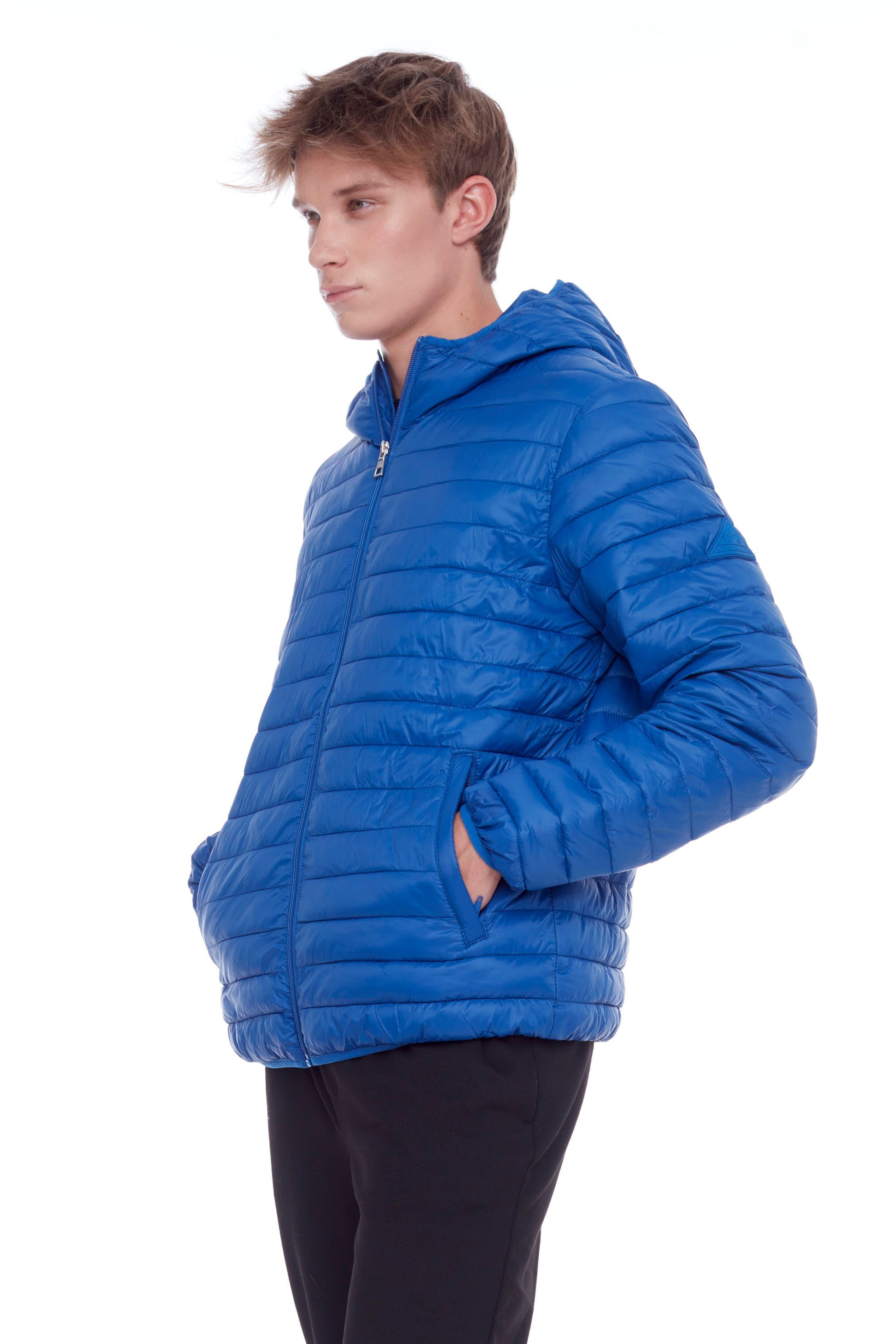 YOHO HOMMES | DOUDOUNE LÉGÈRE ET COMPACTE EN DUVET VÉGAN (RECYCLÉE) POUR HOMMES, COBALT