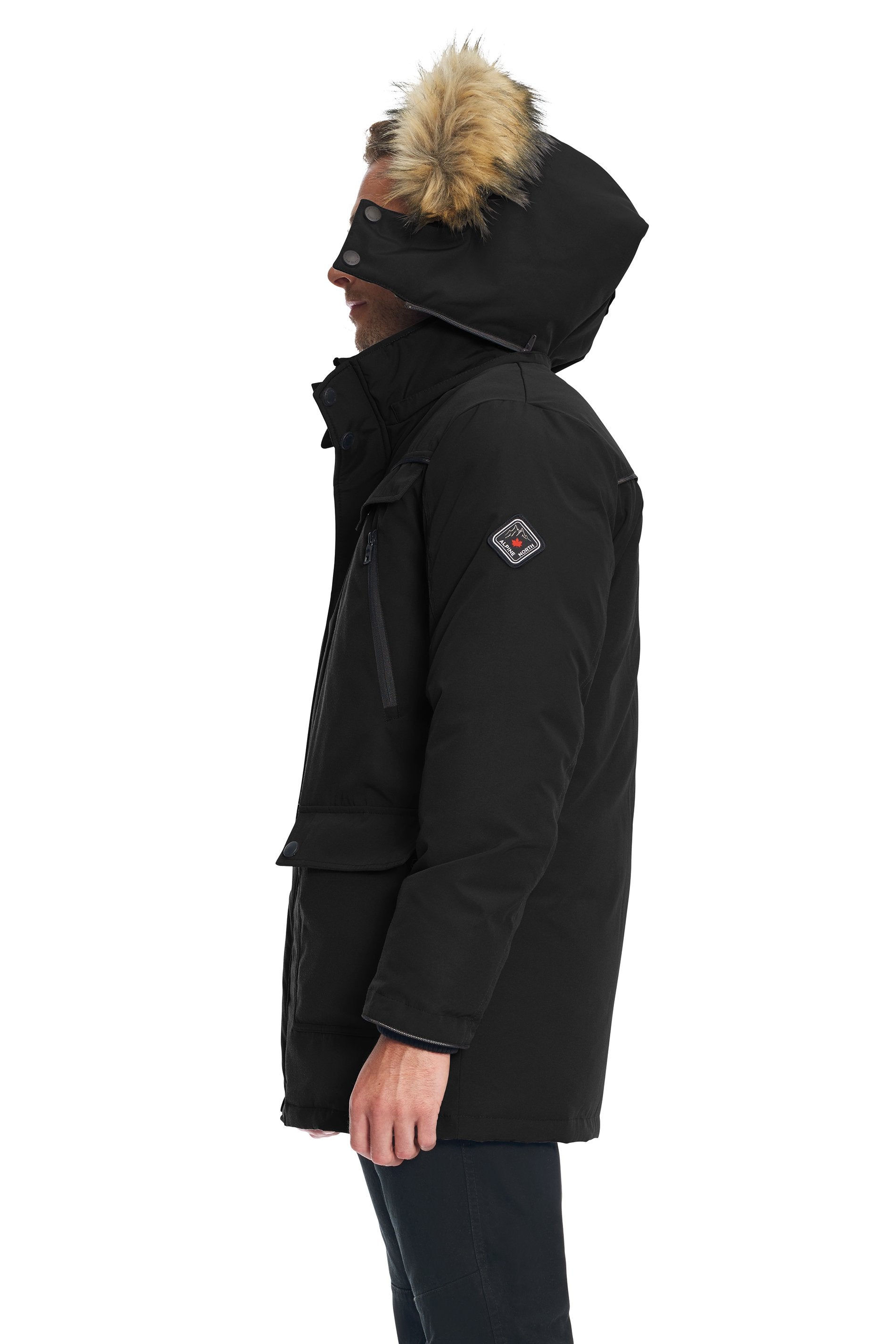 FRASER | PARKA EN DUVET VÉGAN POUR HOMME (RECYCLÉE), NOIR