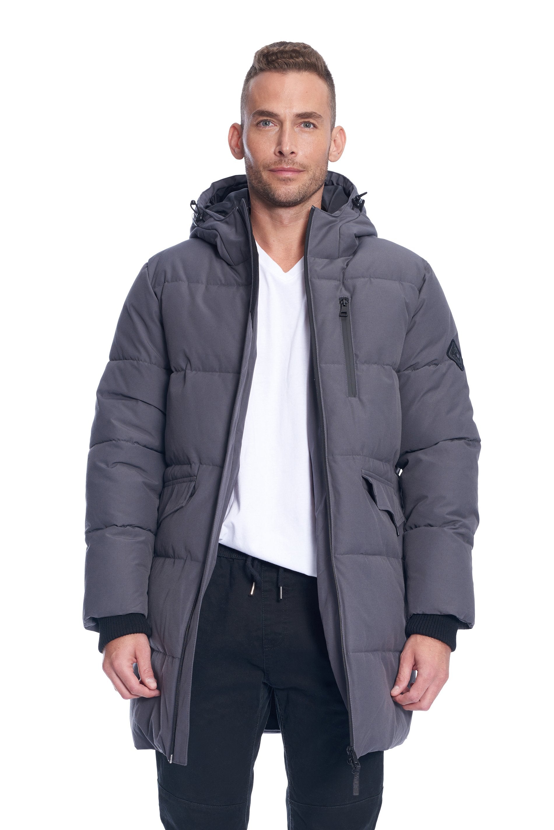 JASPER | DOUDOUNE EN DUVET VÉGAN (RECYCLÉE) POUR HOMME, GRIS FONCÉ