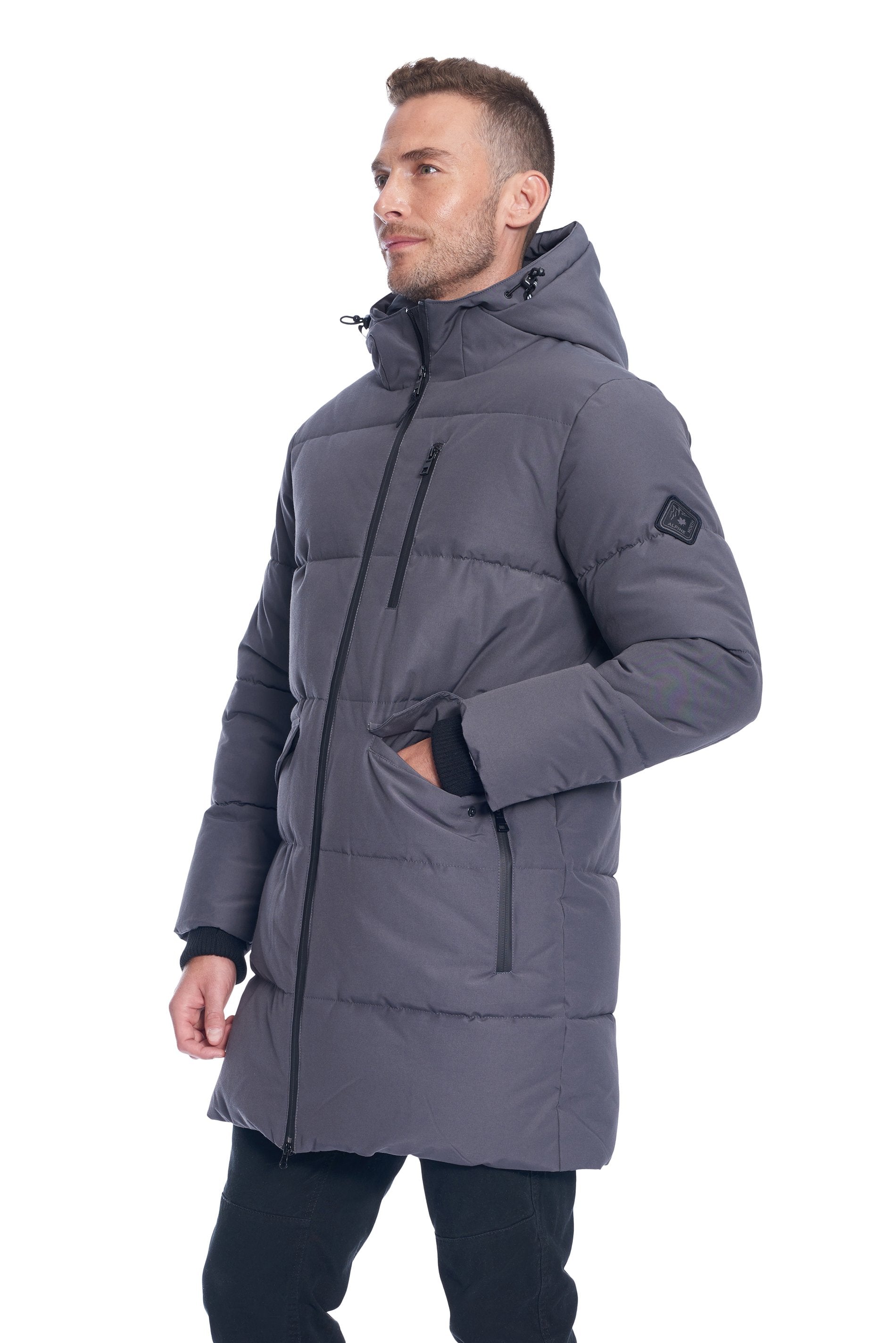 JASPER | DOUDOUNE EN DUVET VÉGAN (RECYCLÉE) POUR HOMME, GRIS FONCÉ