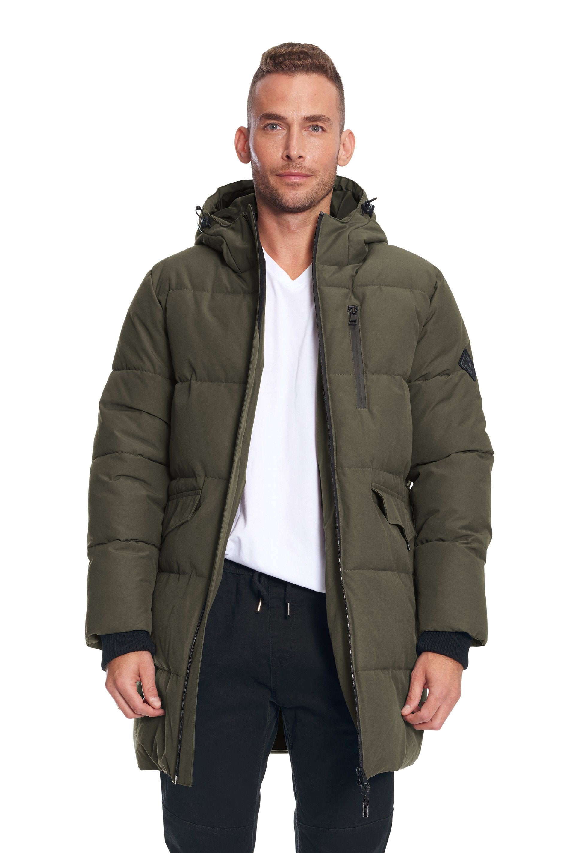 JASPER | DOUDOUNE EN DUVET VÉGAN (RECYCLÉE) POUR HOMMES, OLIVE