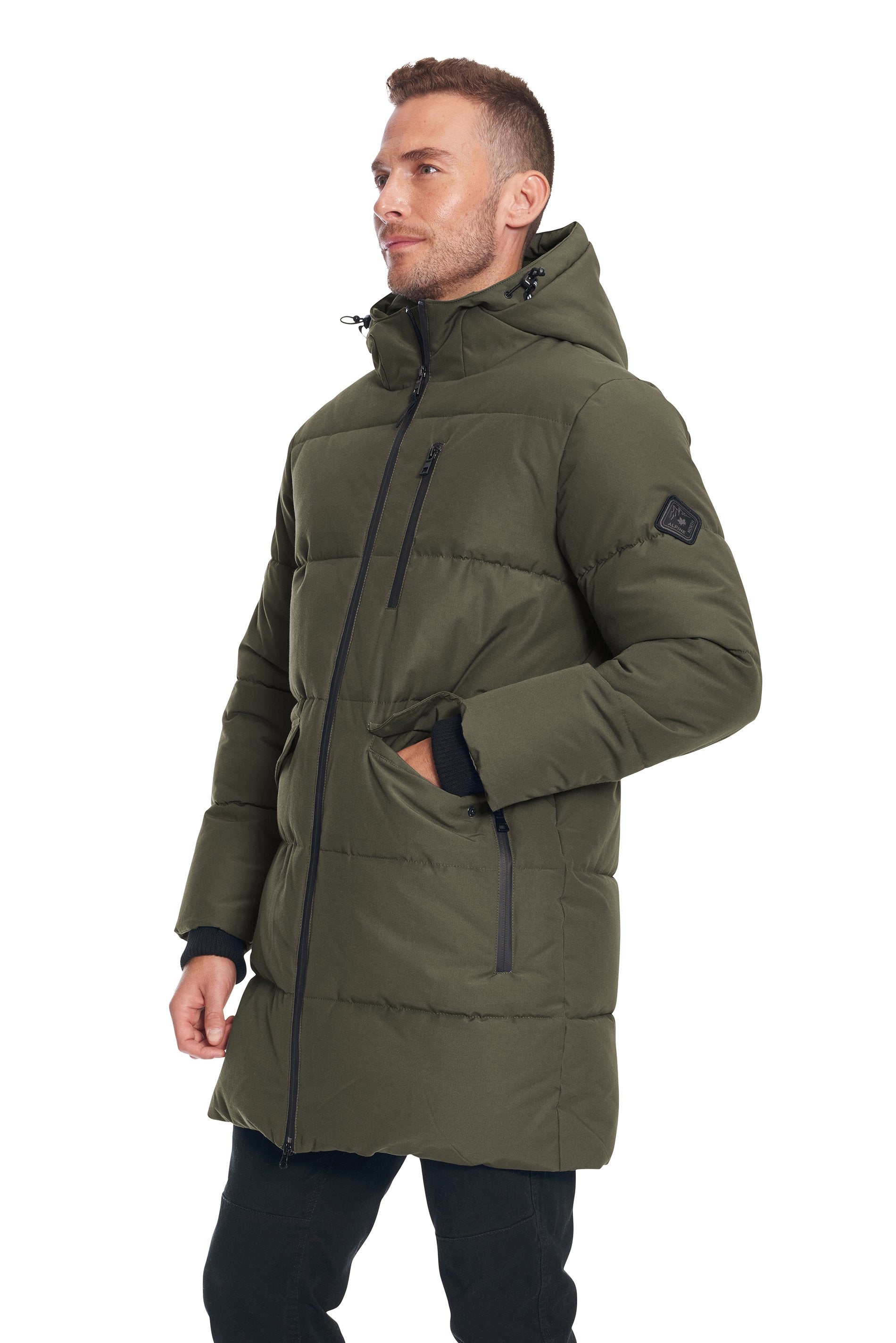 JASPER | DOUDOUNE EN DUVET VÉGAN (RECYCLÉE) POUR HOMMES, OLIVE