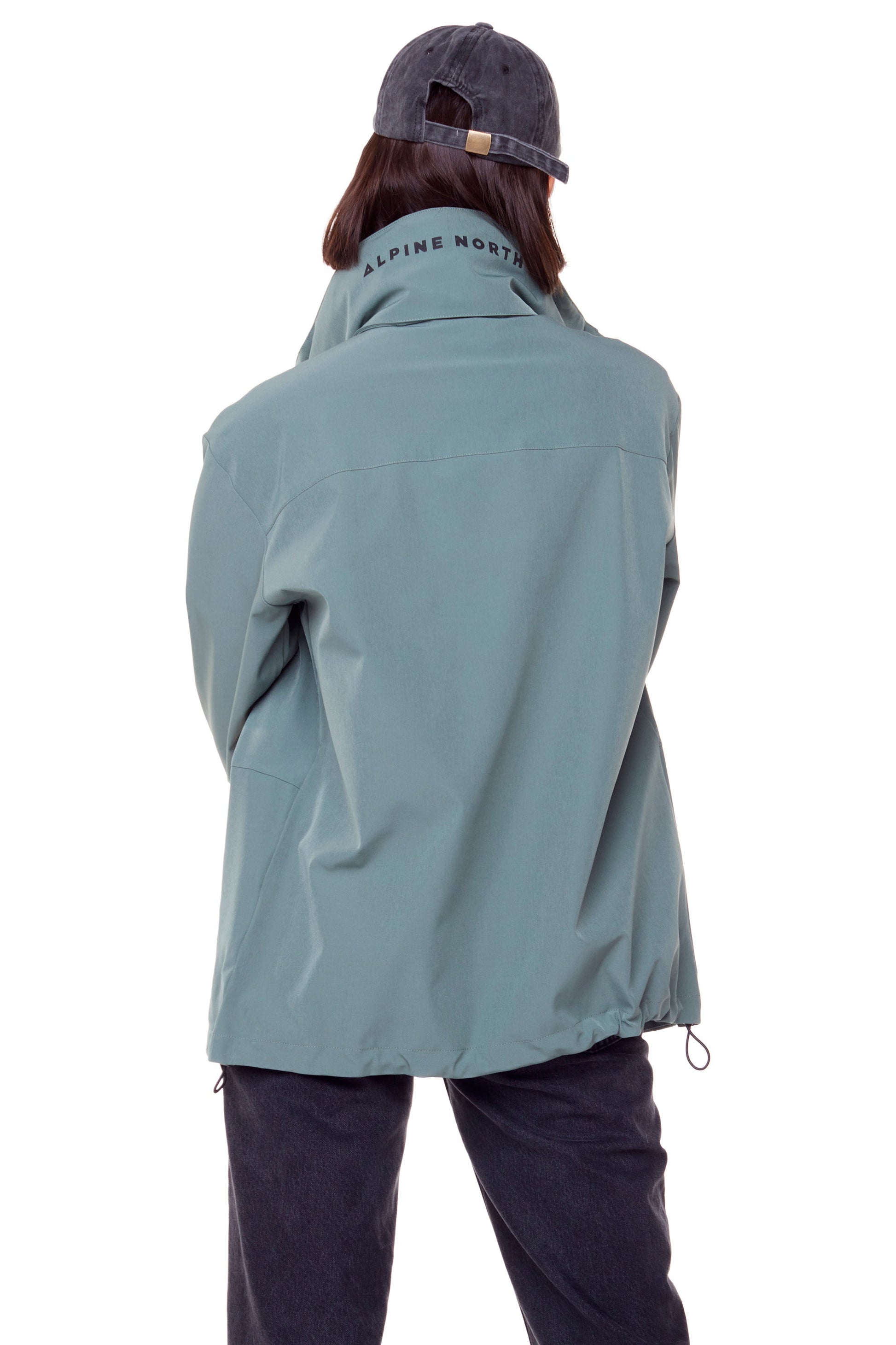 CARMACKS | VESTE DE PLUIE MOYENNE UNISEXE (RECYCLÉE), VERT POUDRÉ