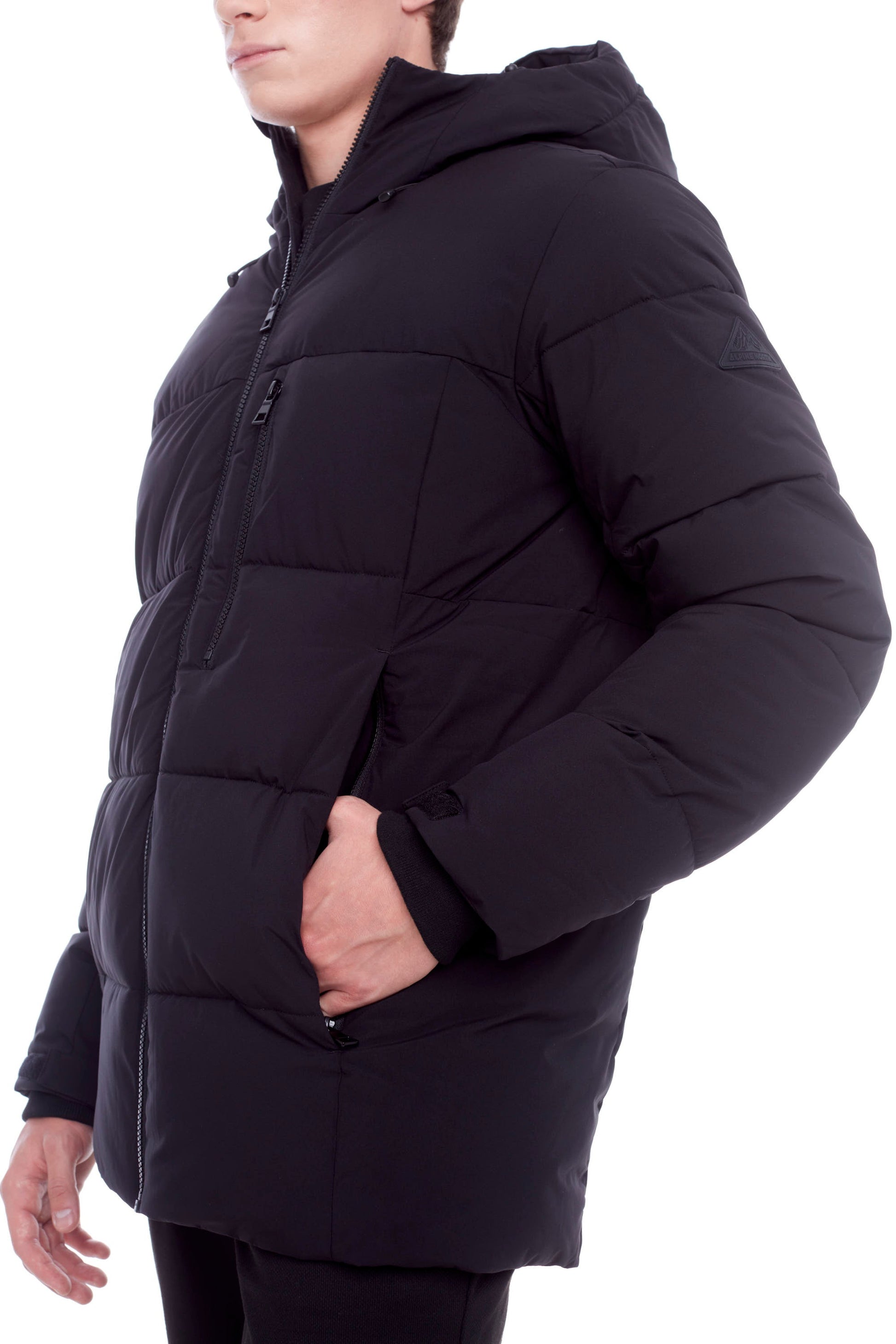 BANFF | DOUDOUNE MATELASSÉE EN DUVET VÉGAN (RECYCLÉE) DE POIDS MOYEN POUR HOMMES, NOIR