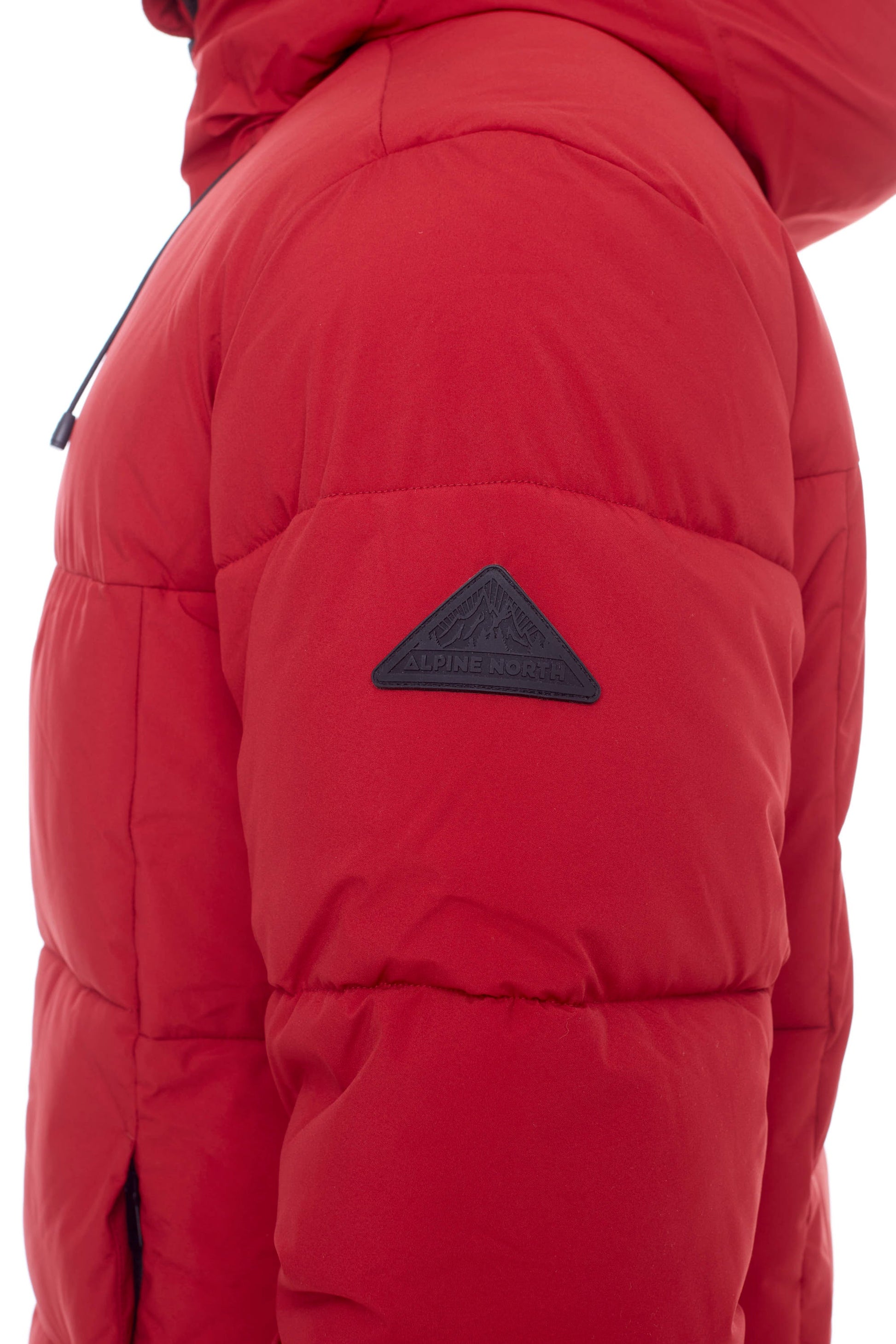 BANFF | DOUDOUNE MATELASSÉE EN DUVET VÉGAN (RECYCLÉE) DE POIDS MOYEN POUR HOMMES, ROUGE FONCÉ