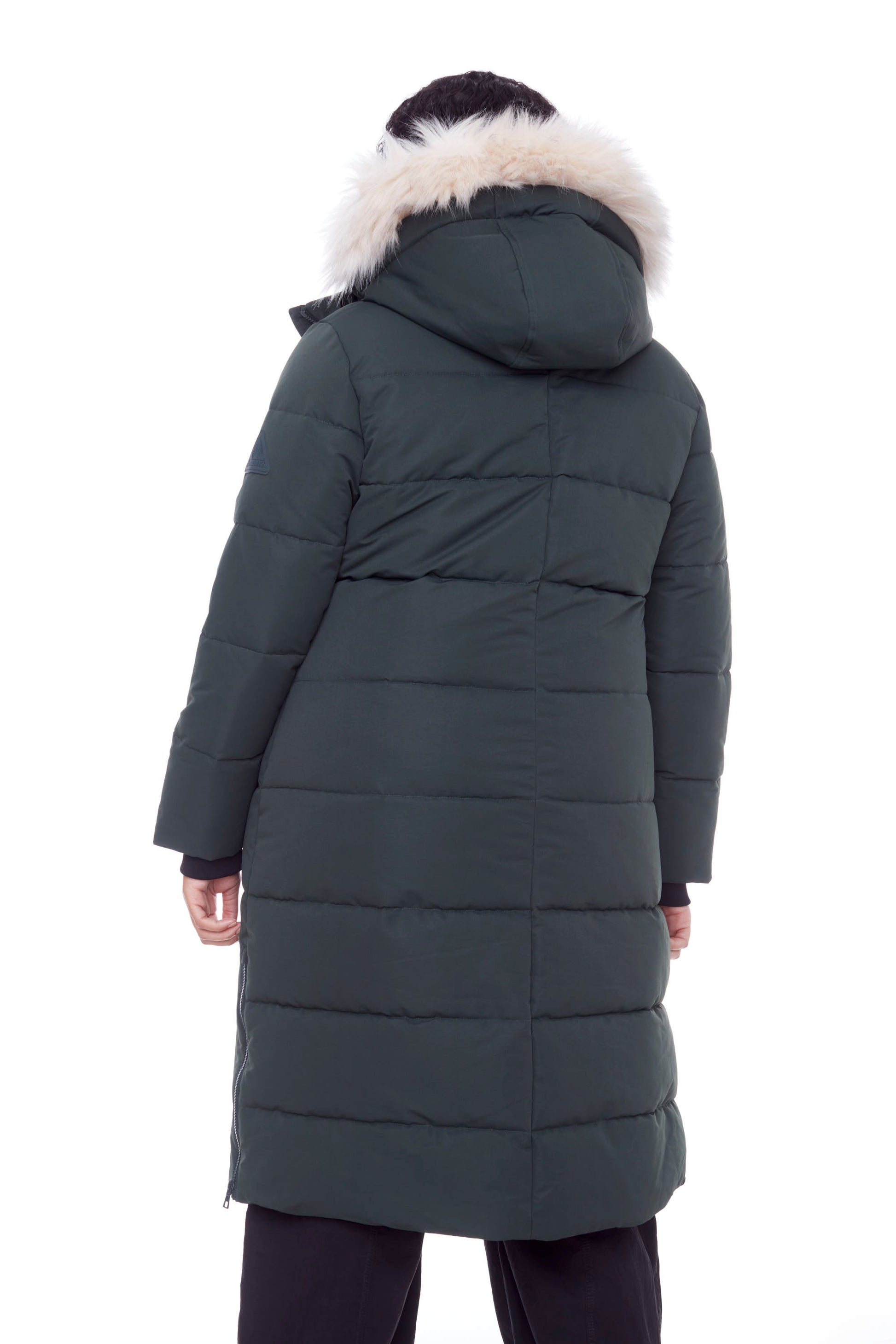 KLUANE PLUS | WOMEN'S VEGAN DOWN (RECYCLED) ULTRA LONG LENGTH PARKA, FOREST GREEN (PLUS SIZE)