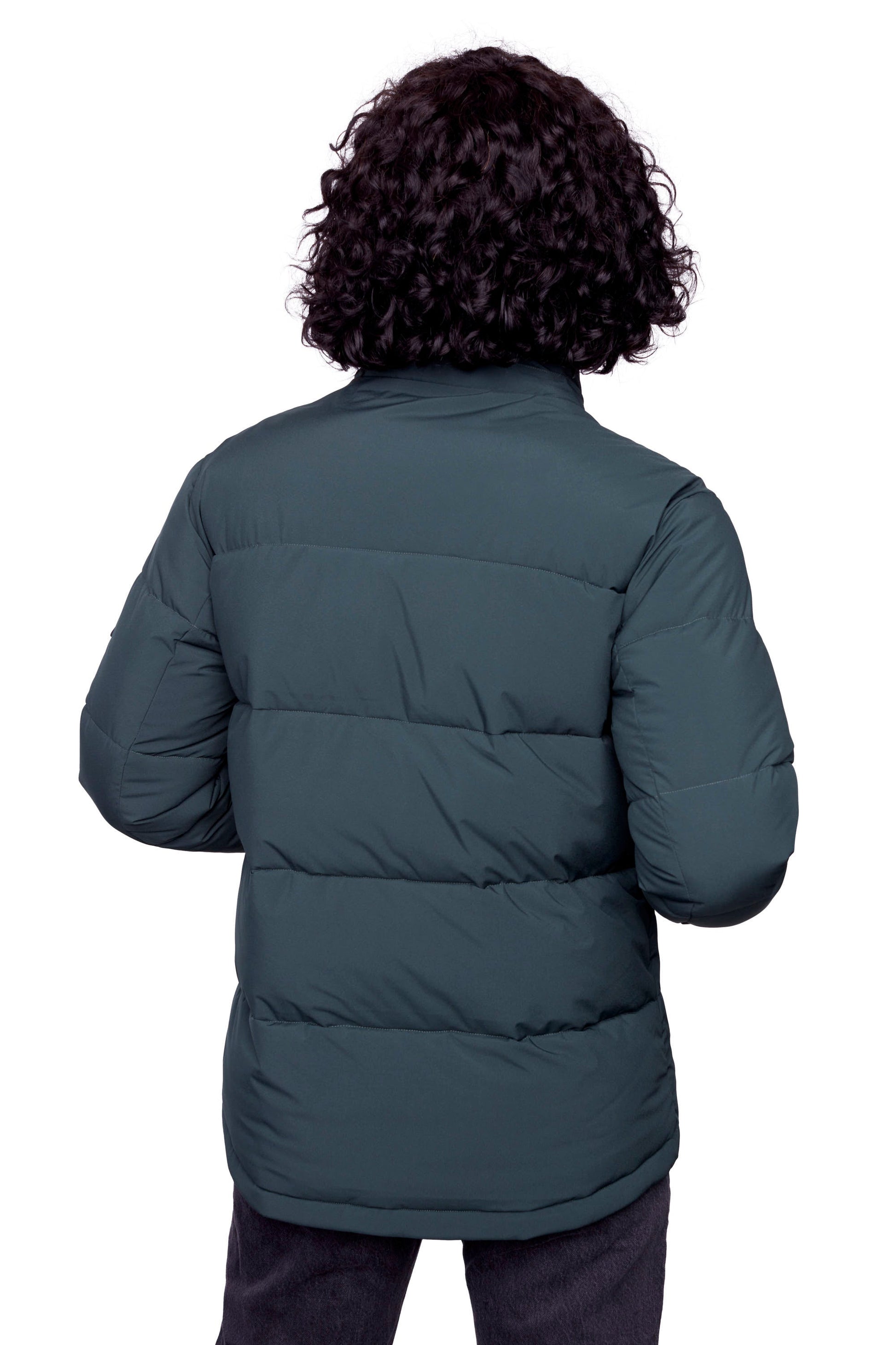 FORILLON | DOUDOUNE COURTE MATELASSÉE EN DUVET VÉGAN (RECYCLÉE) POUR FEMME, VERT FONCÉ