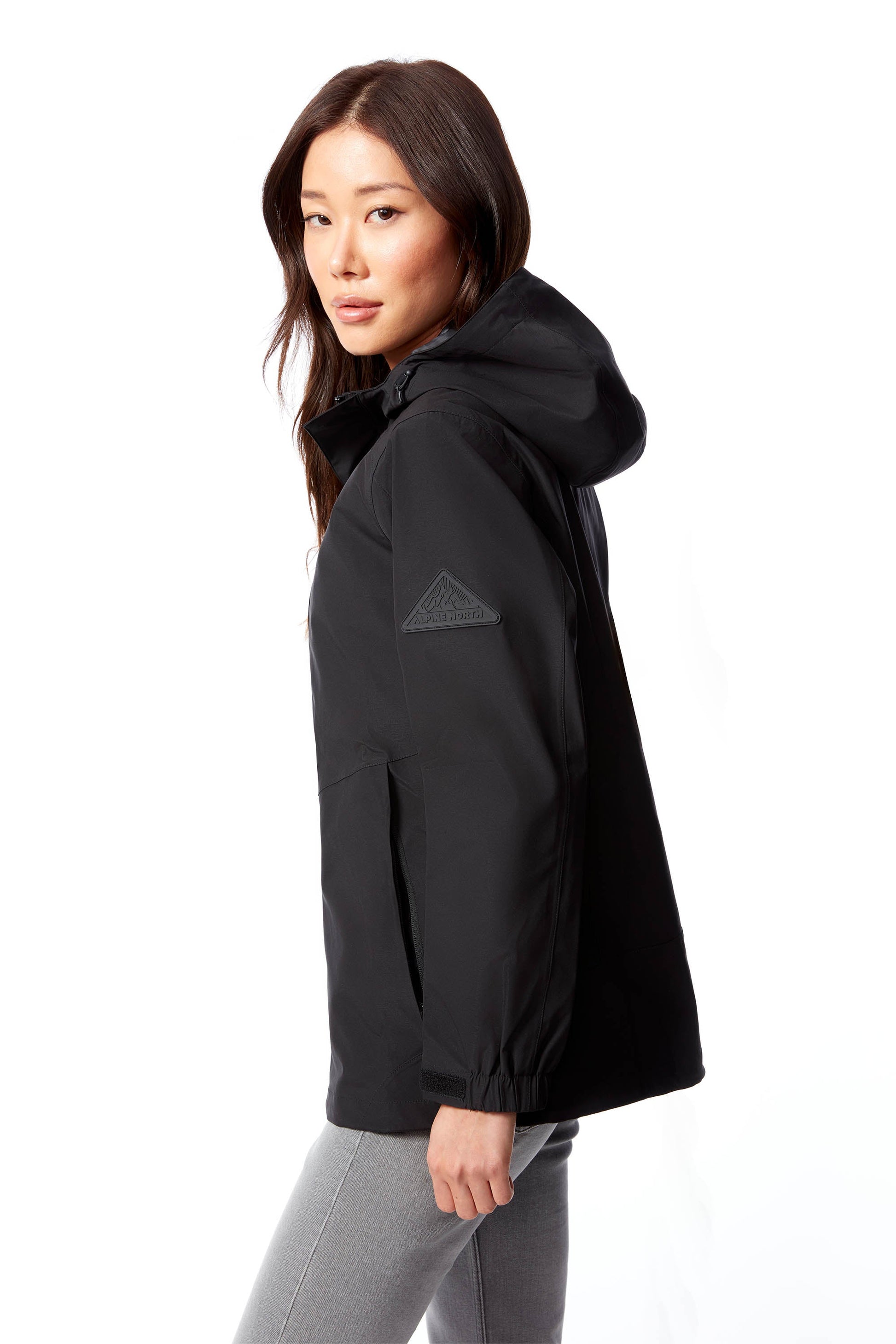 TAHSIS | VESTE DE PLUIE IMPERMÉABLE POUR FEMME, NOIRE