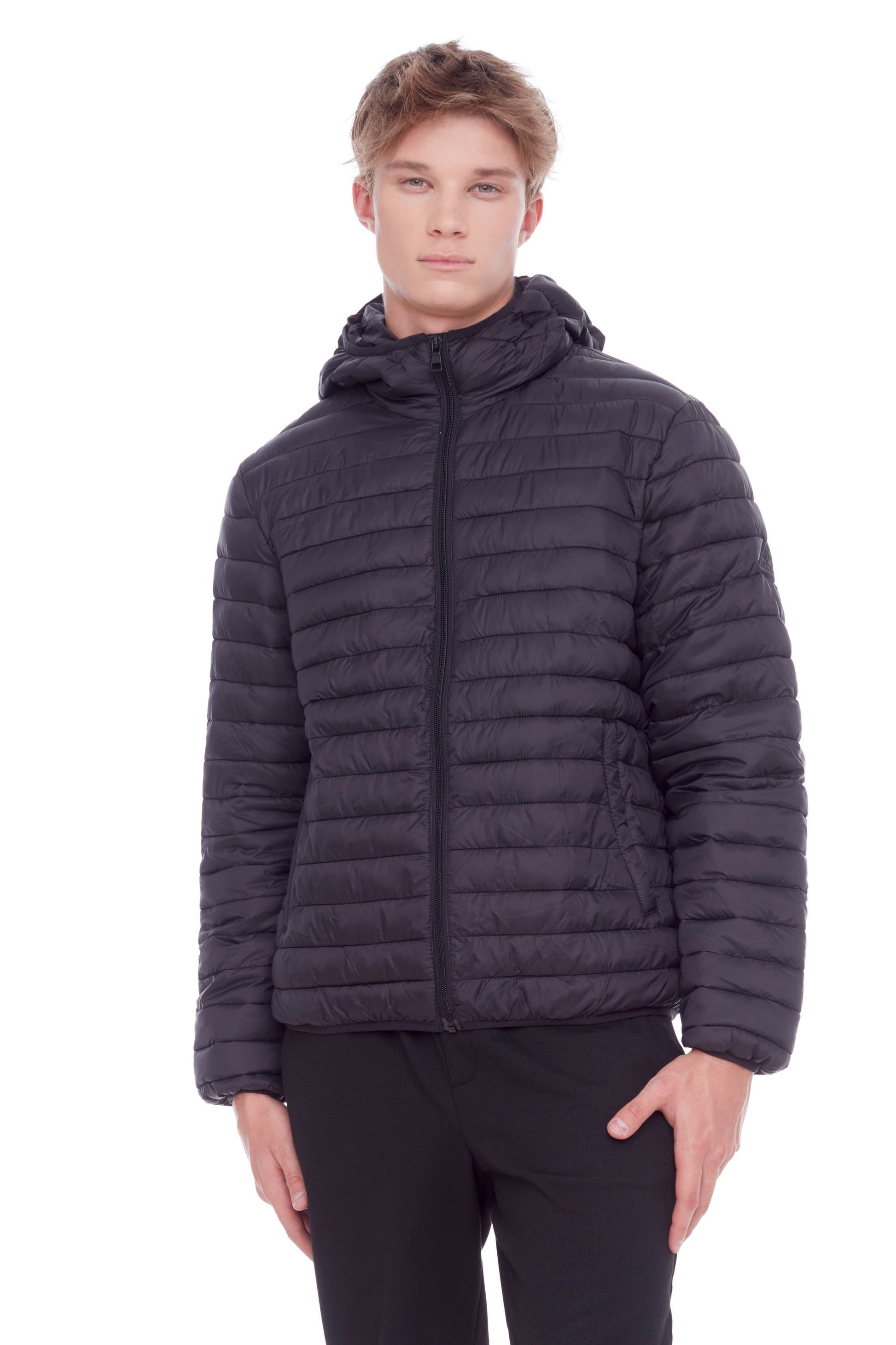 YOHO HOMMES | DOUDOUNE LÉGÈRE ET COMPACTE EN DUVET VÉGAN (RECYCLÉE) POUR HOMMES, NOIR