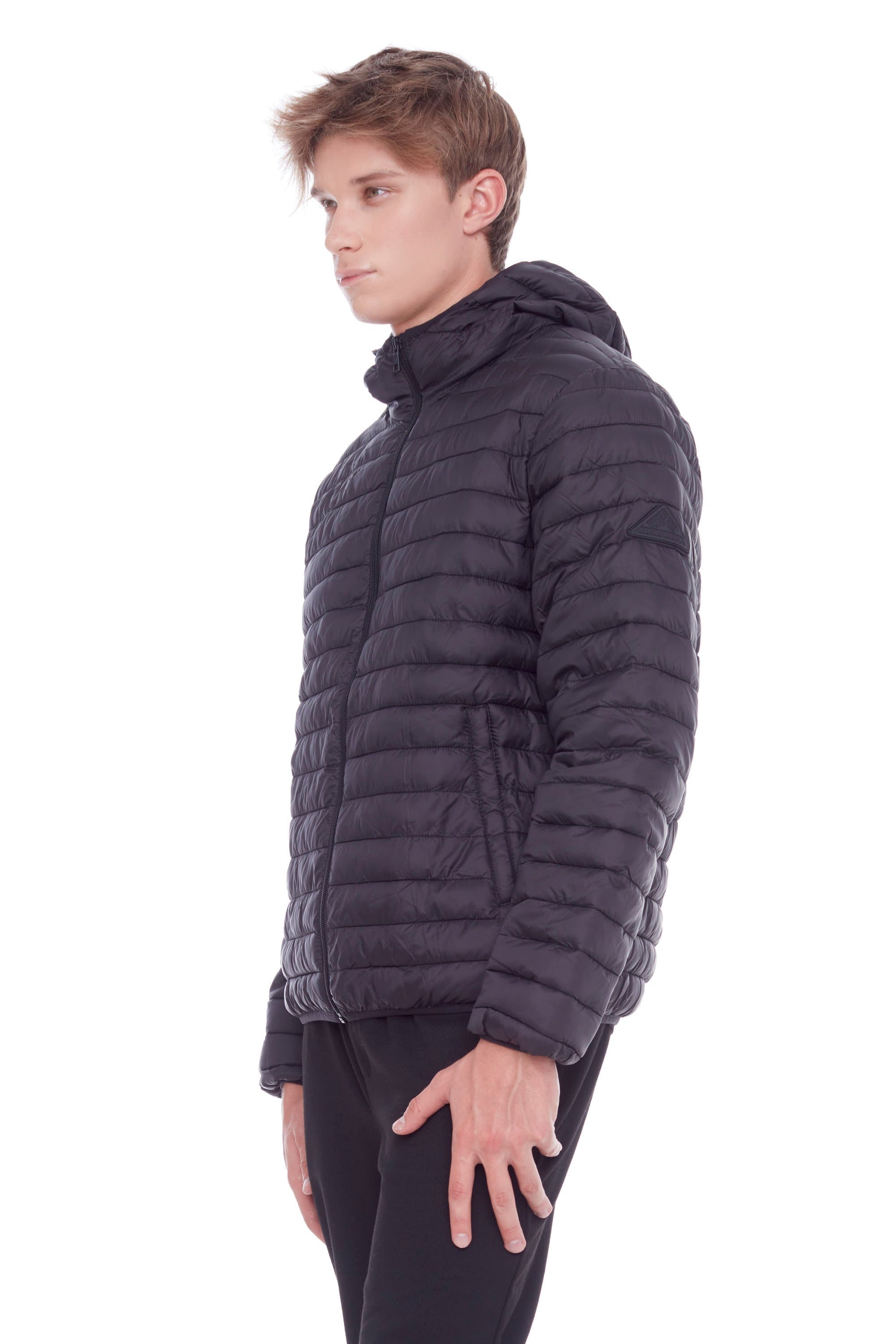 YOHO HOMMES | DOUDOUNE LÉGÈRE ET COMPACTE EN DUVET VÉGAN (RECYCLÉE) POUR HOMMES, NOIR
