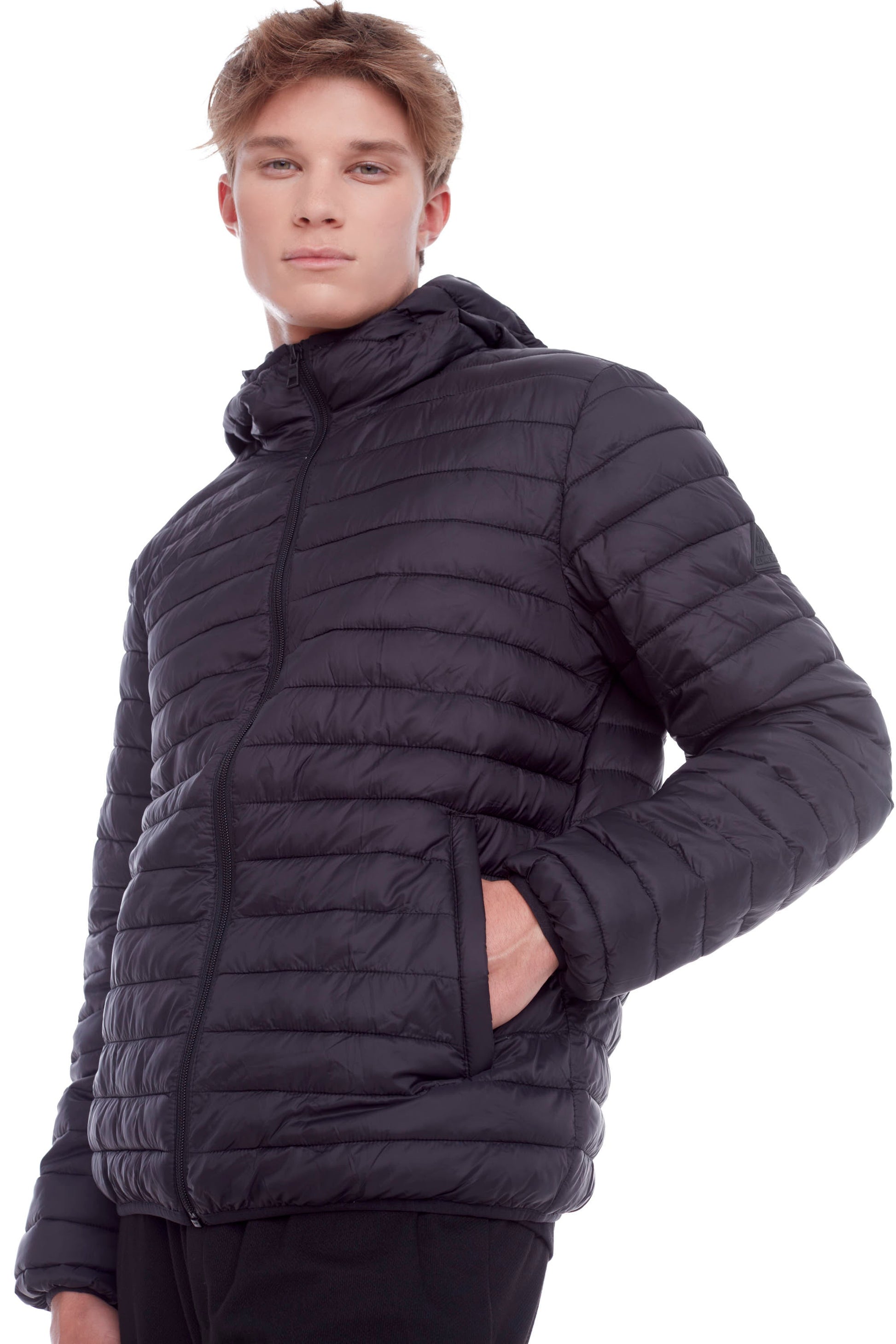 YOHO HOMMES | DOUDOUNE LÉGÈRE ET COMPACTE EN DUVET VÉGAN (RECYCLÉE) POUR HOMMES, NOIR