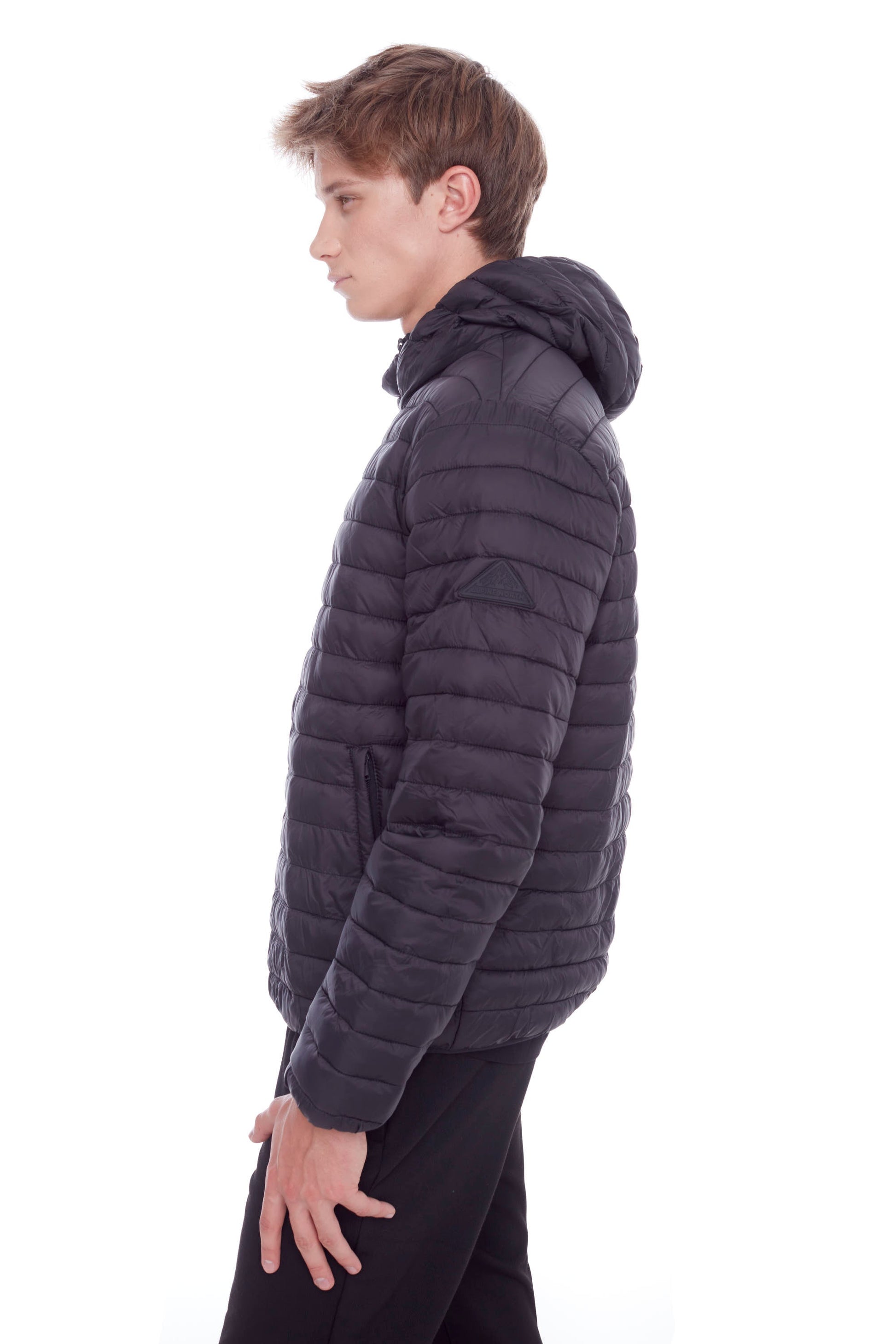 YOHO HOMMES | DOUDOUNE LÉGÈRE ET COMPACTE EN DUVET VÉGAN (RECYCLÉE) POUR HOMMES, NOIR