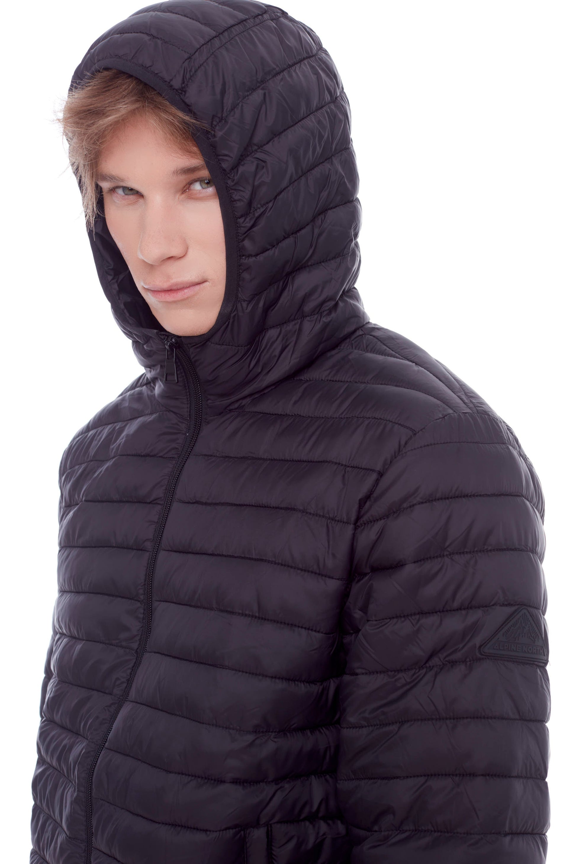 YOHO HOMMES | DOUDOUNE LÉGÈRE ET COMPACTE EN DUVET VÉGAN (RECYCLÉE) POUR HOMMES, NOIR