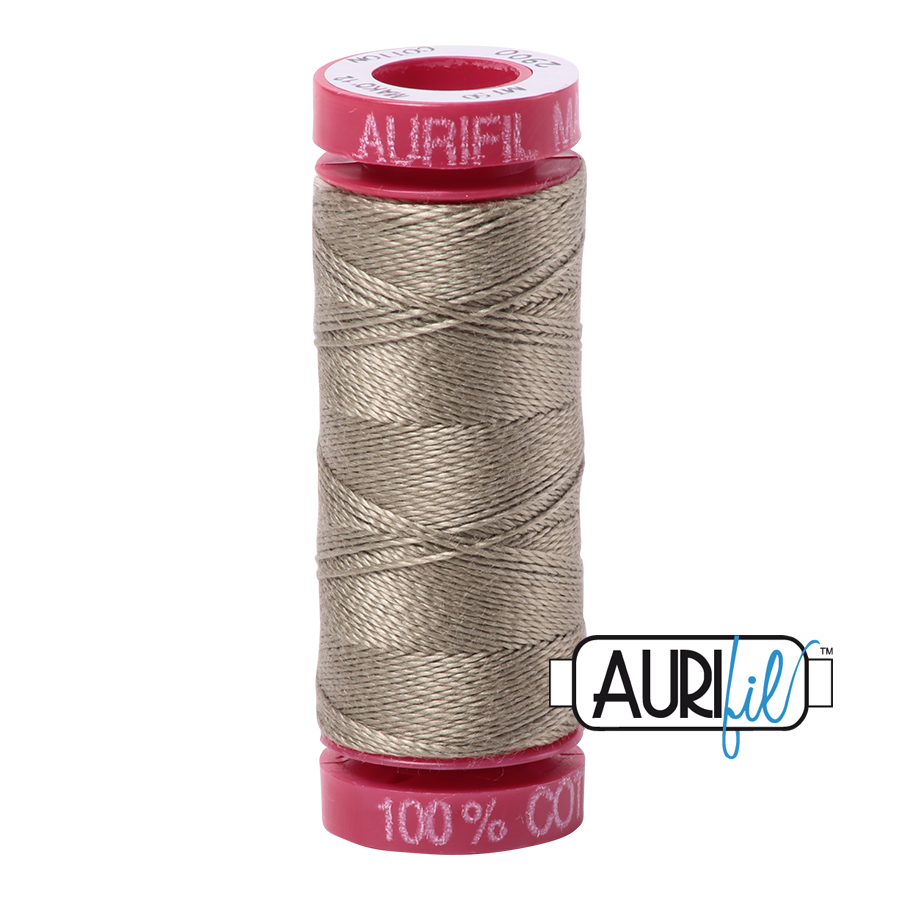 Aurifil Thread - Light Khaki Green 2900 - 12wt