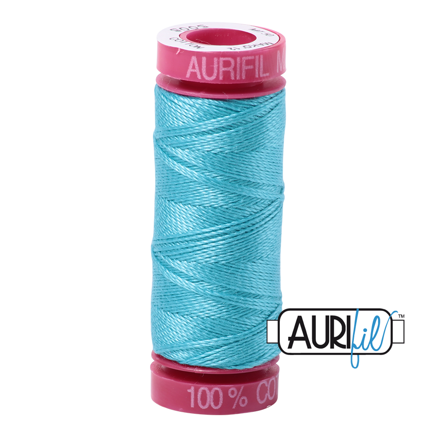 Fil Aurifil – Turquoise brillant 5005 – 12wt