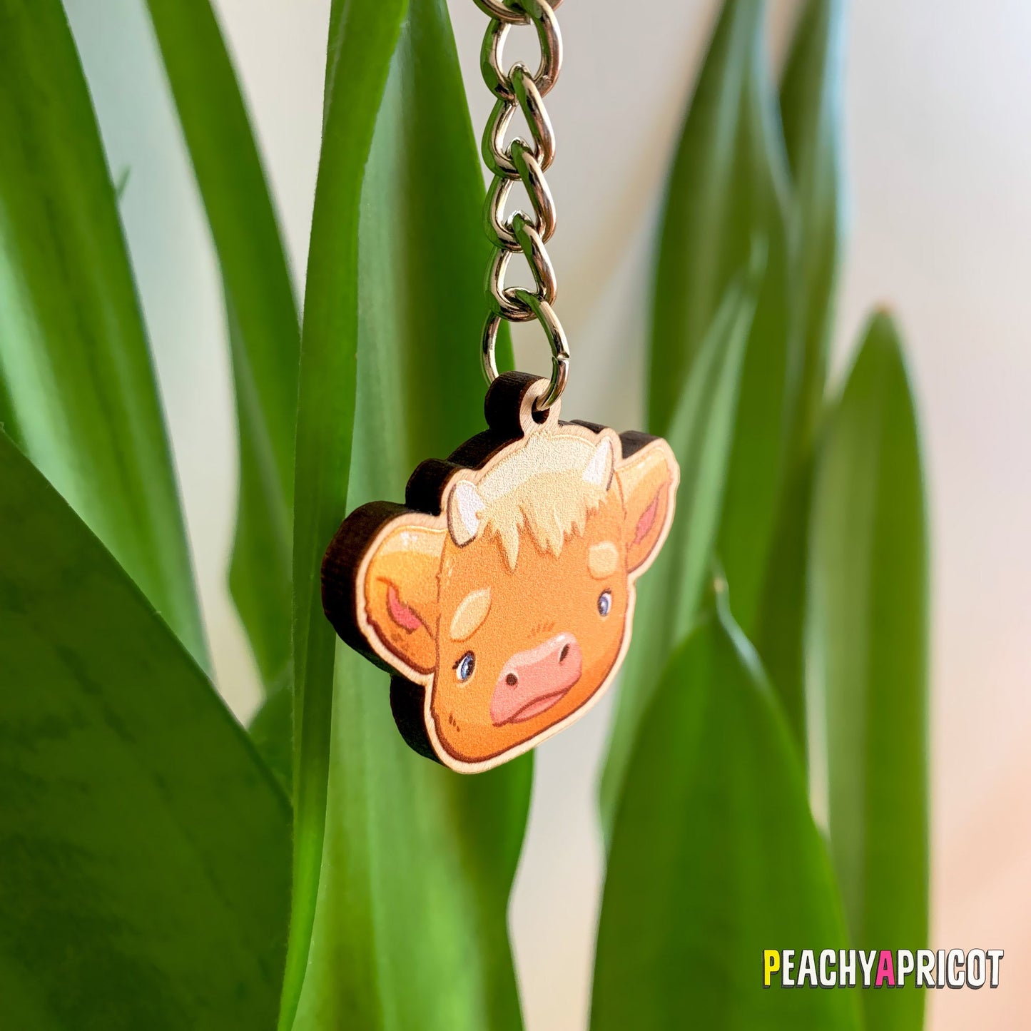 Baby Highland Cow Keychain
