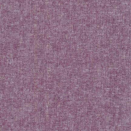 Mélange lin/coton teint en fil Essex - Aubergine, 1/4 yard