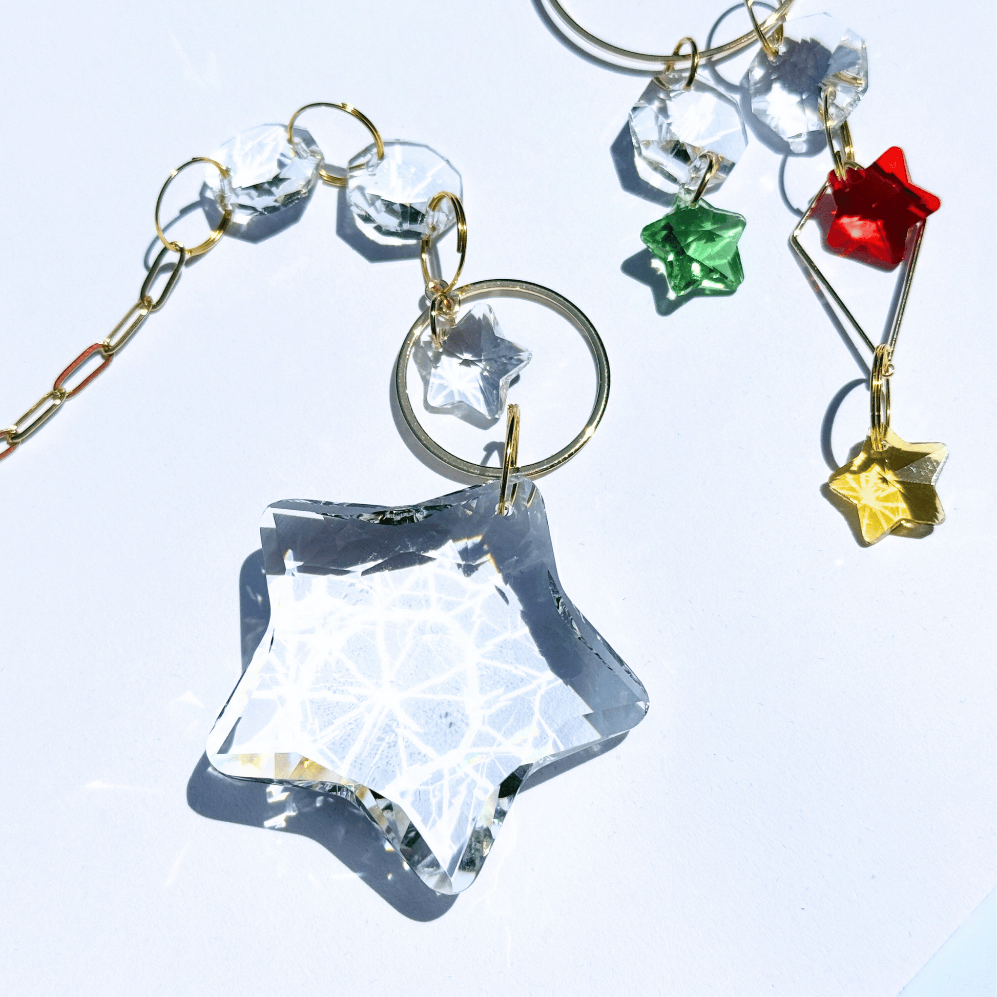 Capteur de soleil prisme en forme d'étoile filante