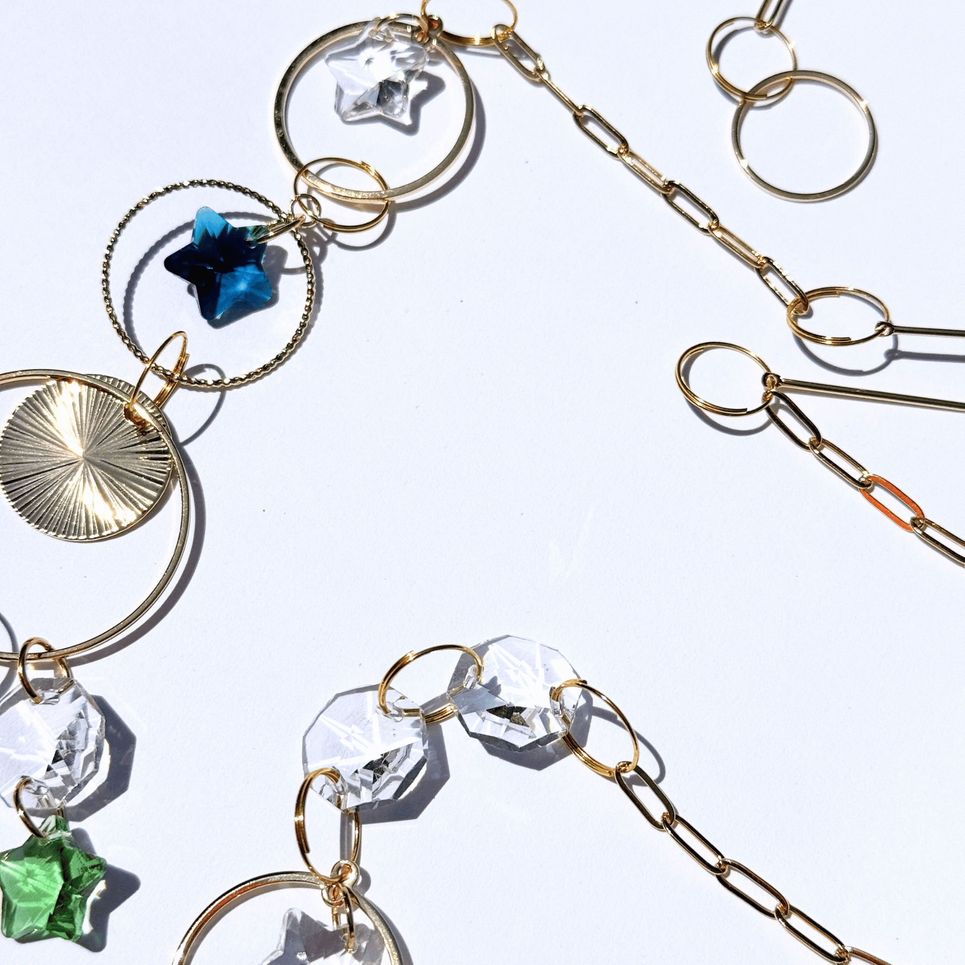 Capteur de soleil prisme en forme d'étoile filante