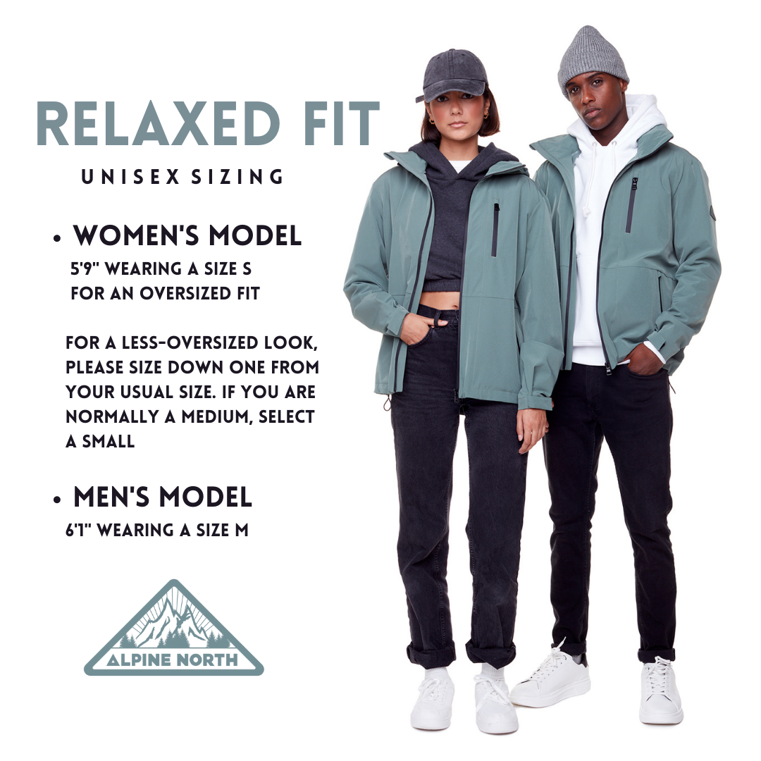 CARMACKS | VESTE DE PLUIE MOYENNE UNISEXE (RECYCLÉE), VERT POUDRÉ