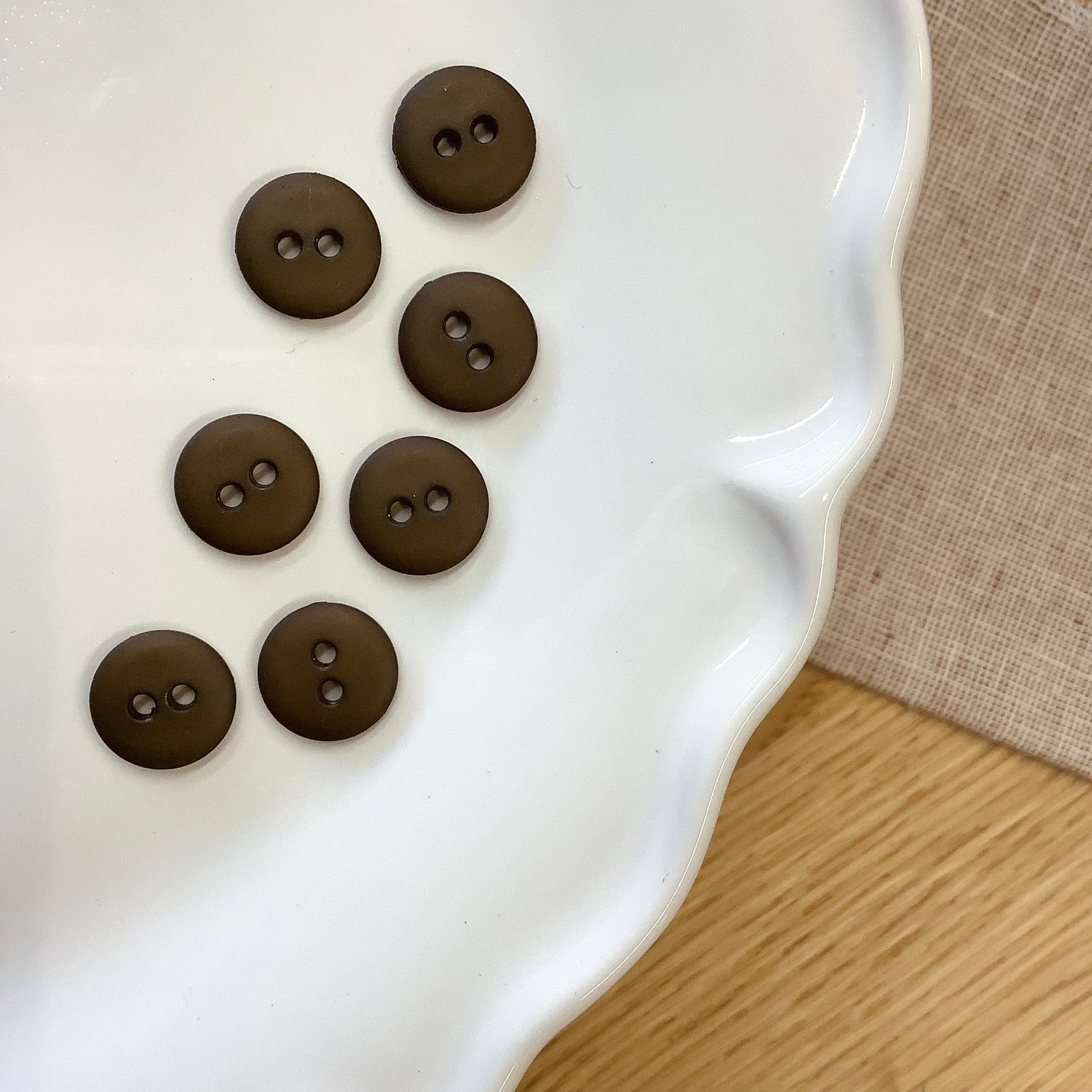 Elan ; bouton à 2 trous, vert, 1/2" (13 mm)