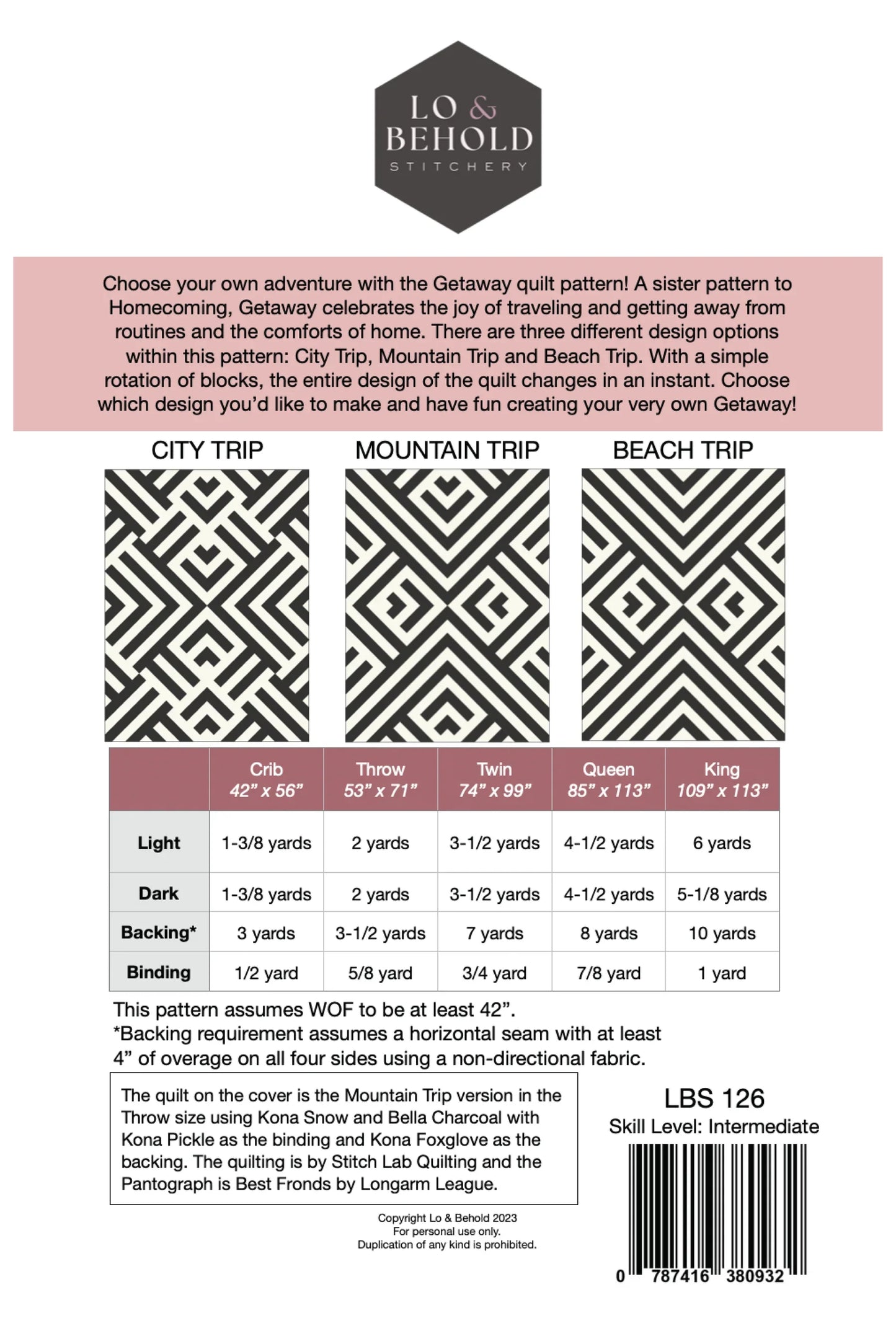 Getaway Quilt Kit - Blueberry Zest Version