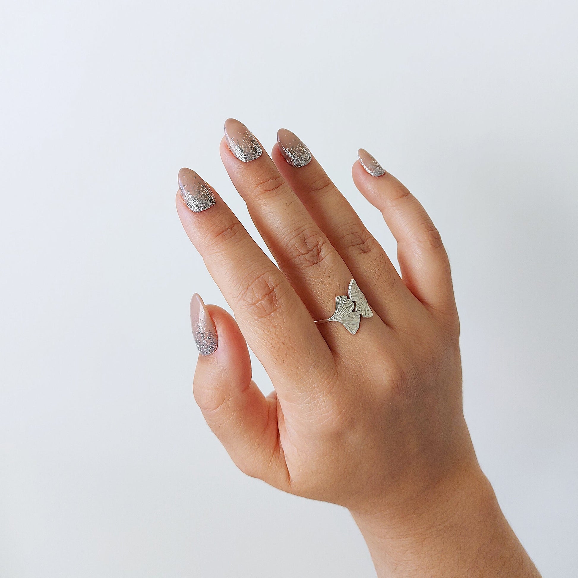 Ginkgo Collection - Small Double Leaf Ring