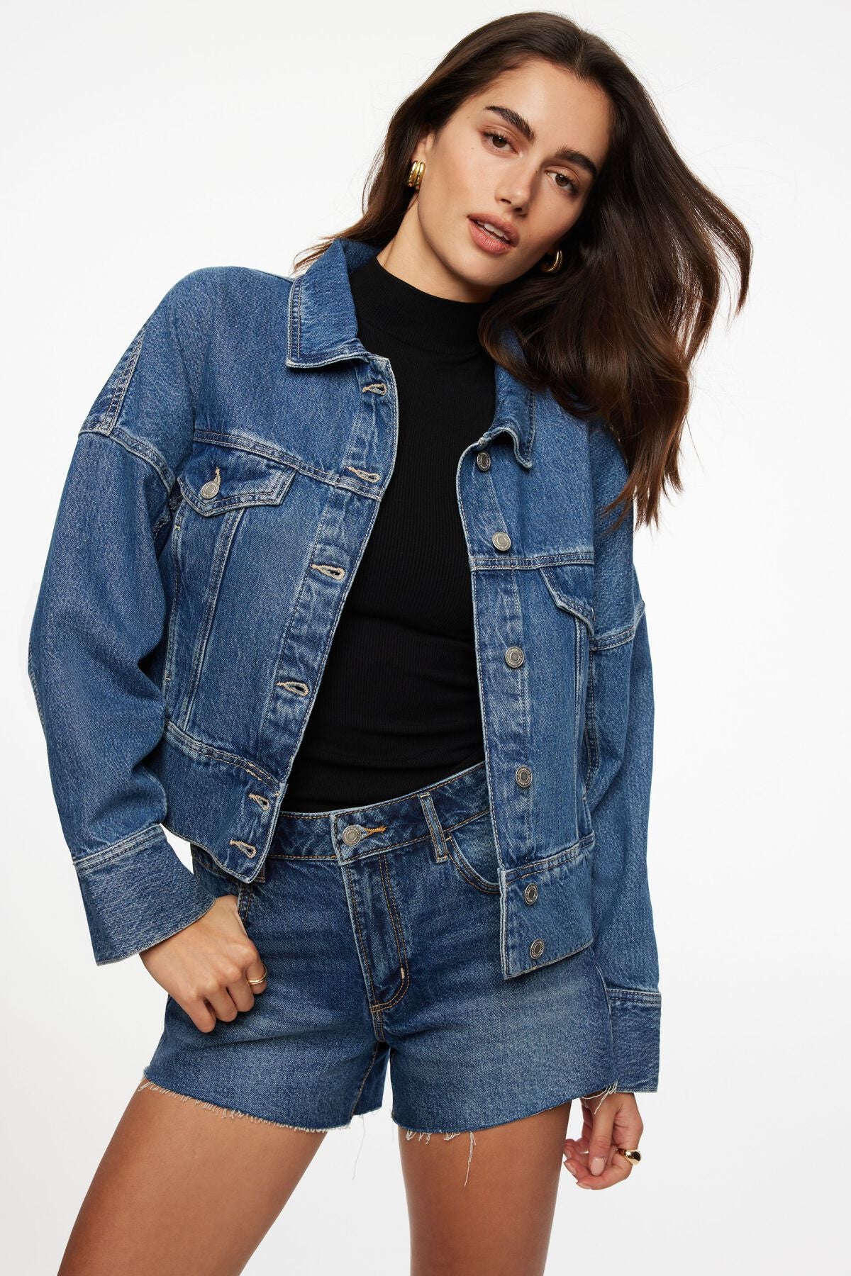 Veste en jean surdimensionnée