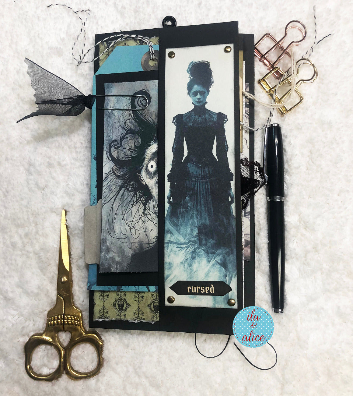 Spooky Halloween Folio with Ancient Looming Spirit