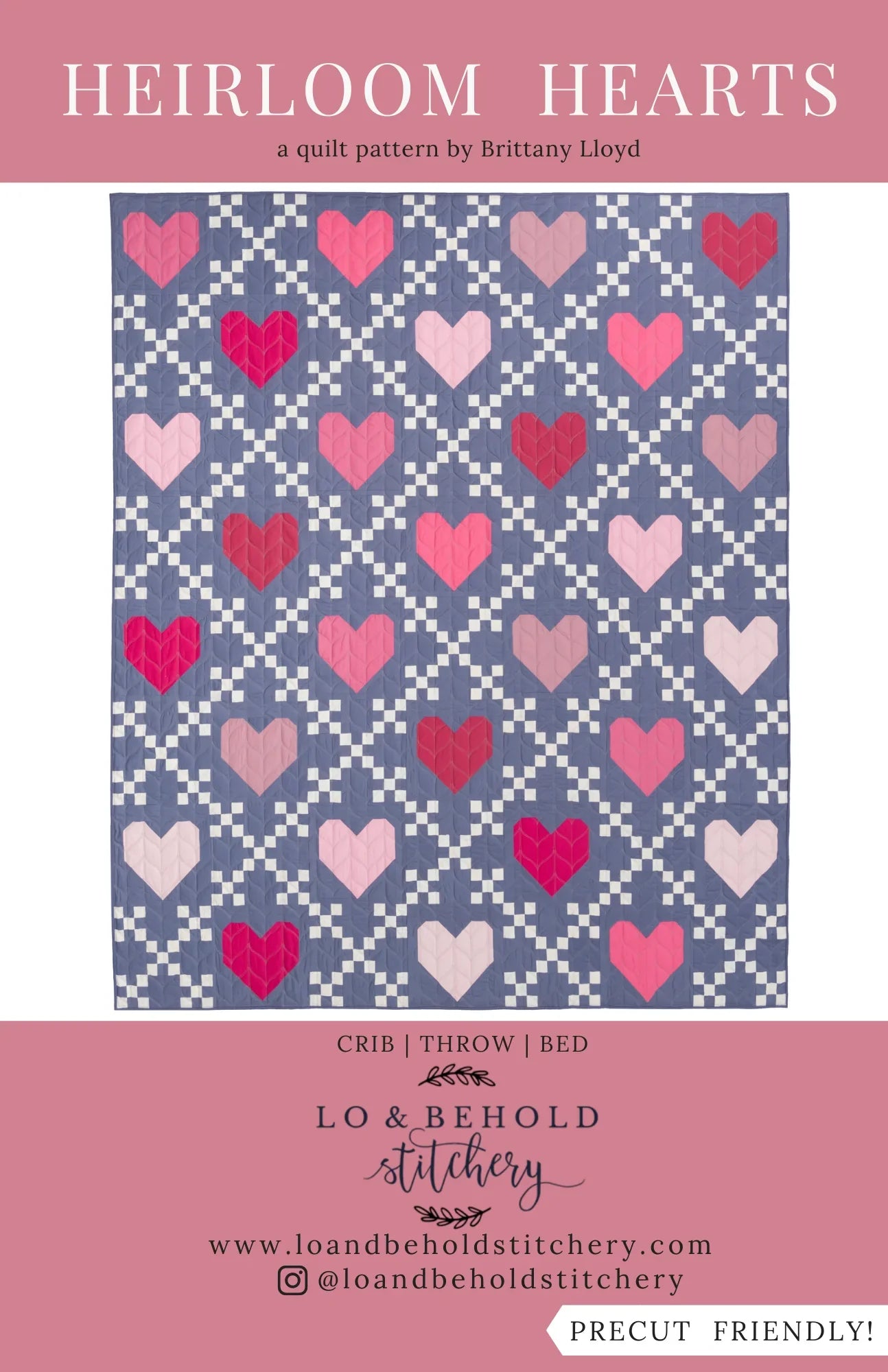 Heirloom Hearts Quilt PATTERN